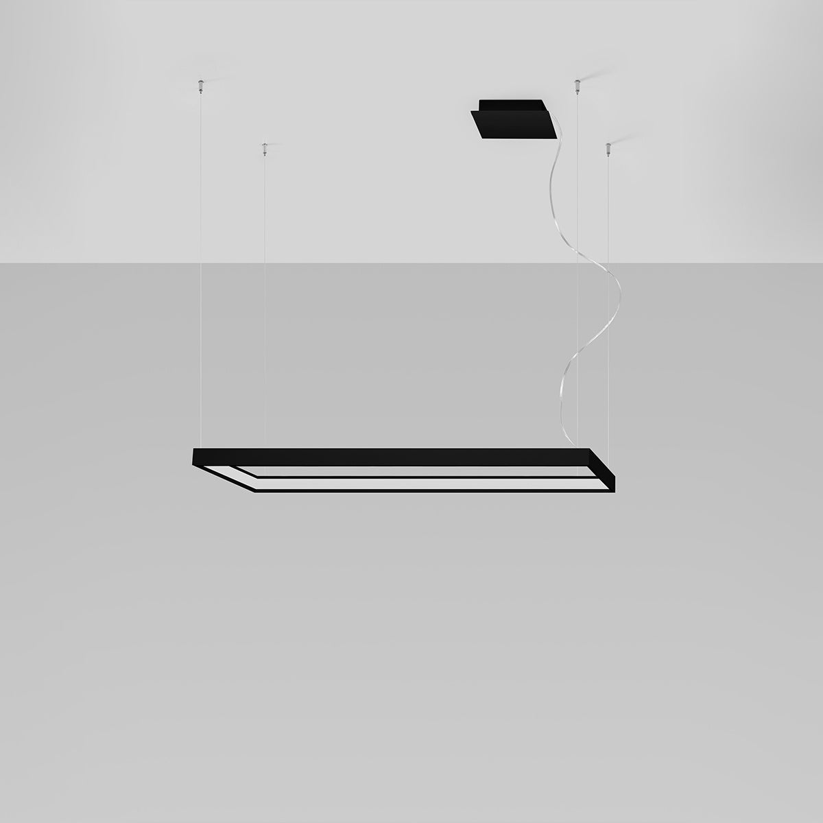 Kronleuchter "TUULA M" 3000K – Pendelleuchte in Schwarz | Dexity Lichtdesign