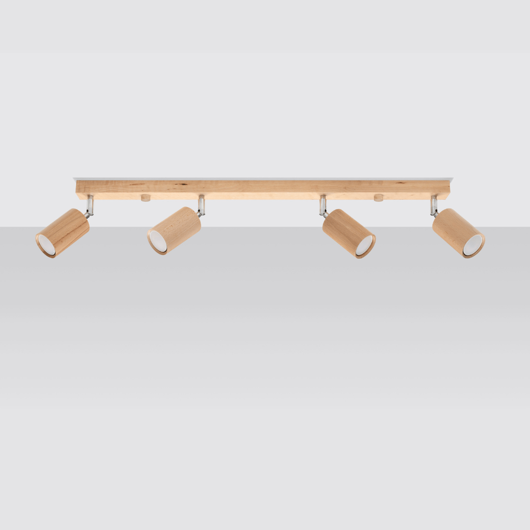 Naturholz - Deckenleuchte „Berg 4“ – Deckenlampen in Naturholz | Dexity Lichtdesign