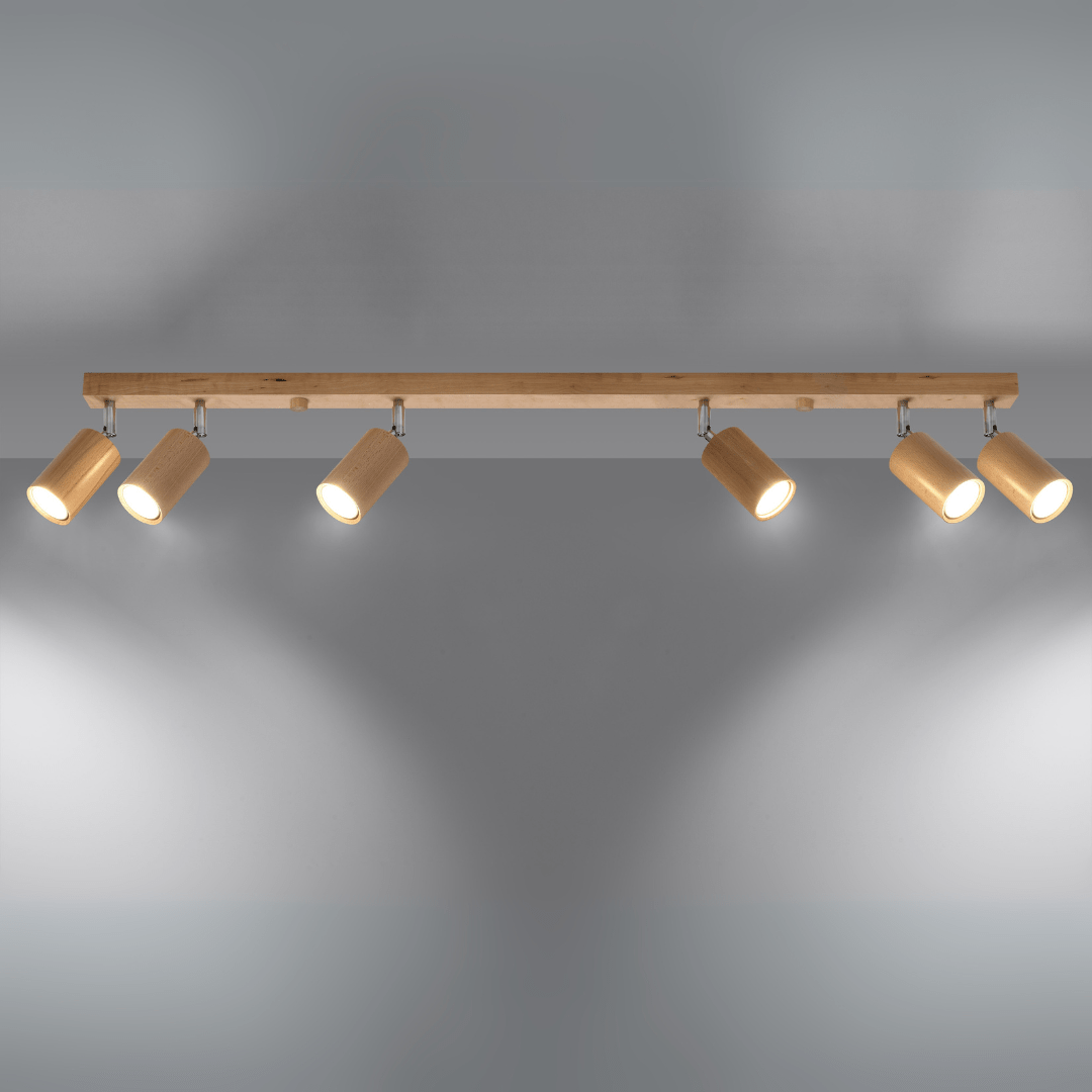 Naturholz - Deckenleuchte „Berg 6“ – Deckenlampen in Naturholz | Dexity Lichtdesign