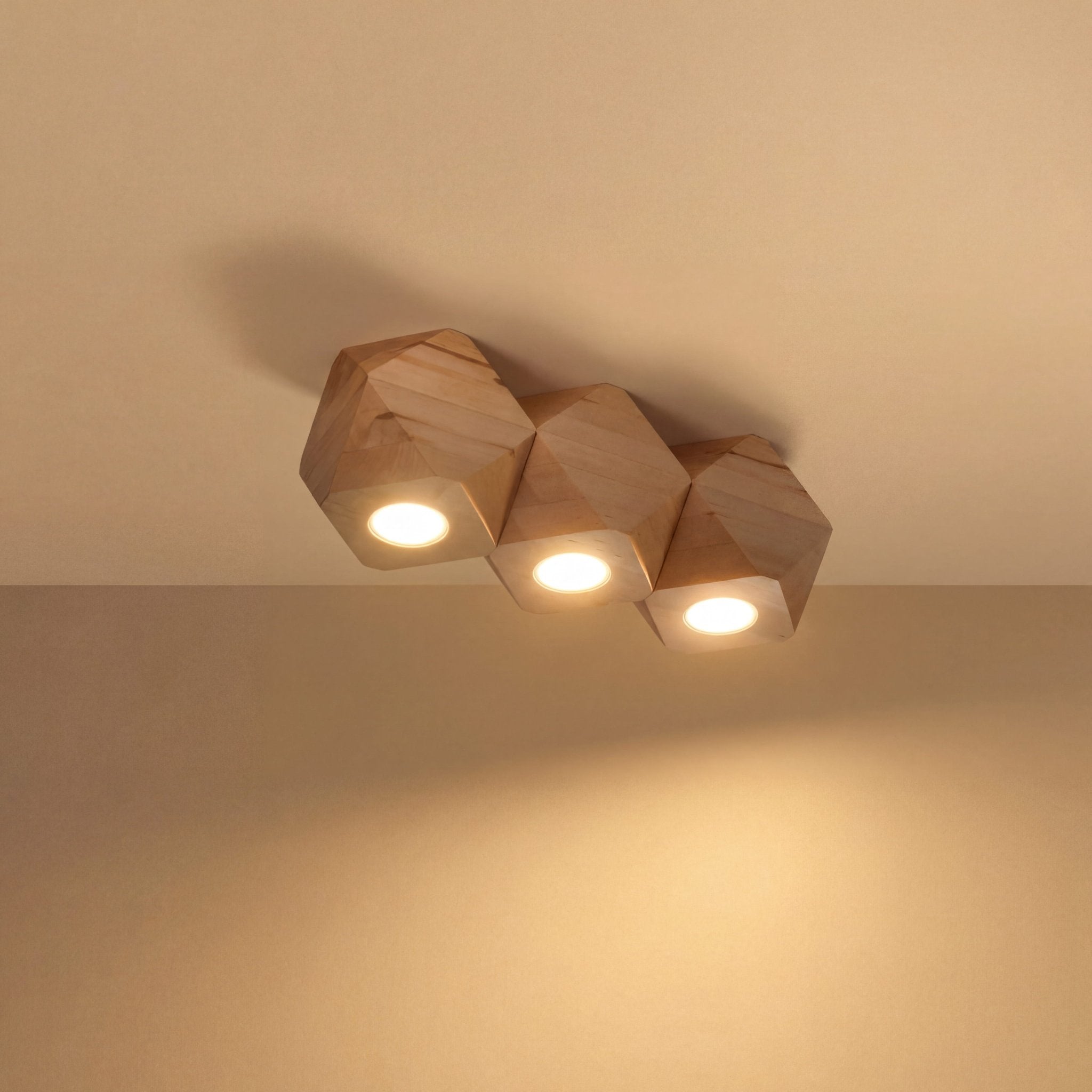 Naturholz - Deckenleuchte "Woody 3" – Deckenlampen in | Dexity Lichtdesign