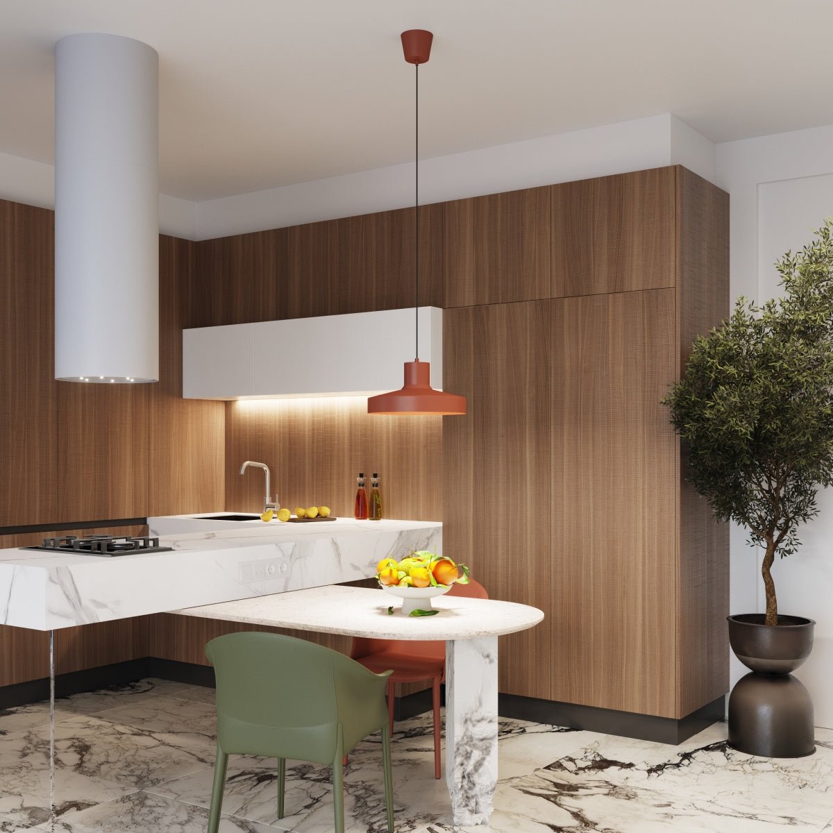 Pendelleuchte "BILO" – Pendelleuchte in Roter Ocker | Dexity Lichtdesign