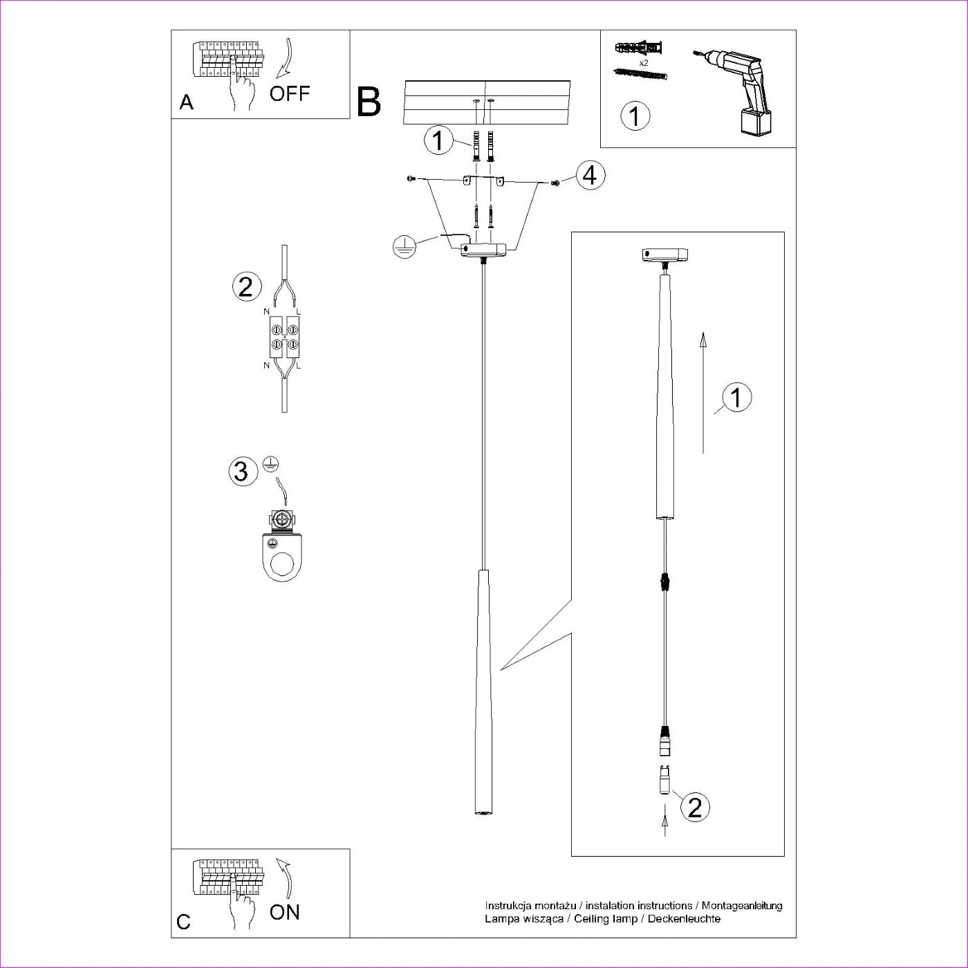 Pendelleuchte "BLISS 1" – Pendelleuchte in Schwarz | Dexity Lichtdesign