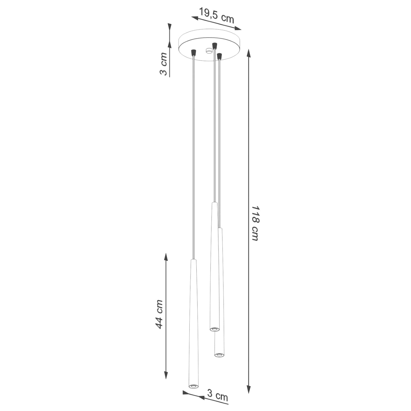 Pendelleuchte "BLISS 3P" – Pendelleuchte in Schwarz | Dexity Lichtdesign