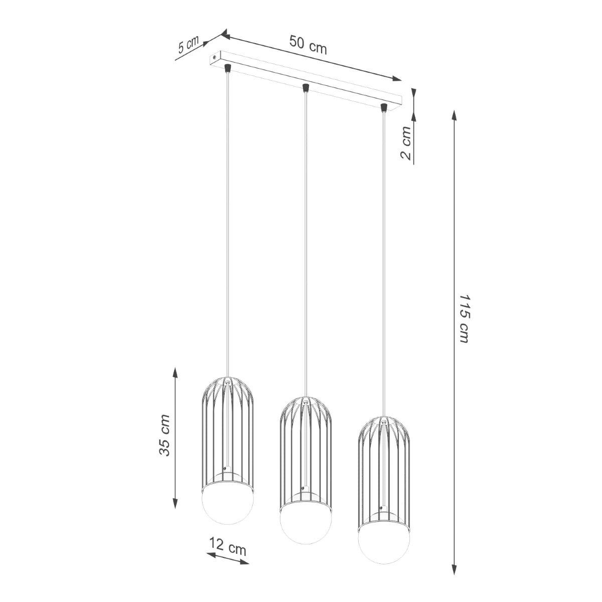Pendelleuchte "BRINA 3L" – Pendelleuchten in Weiß | Dexity Lichtdesign