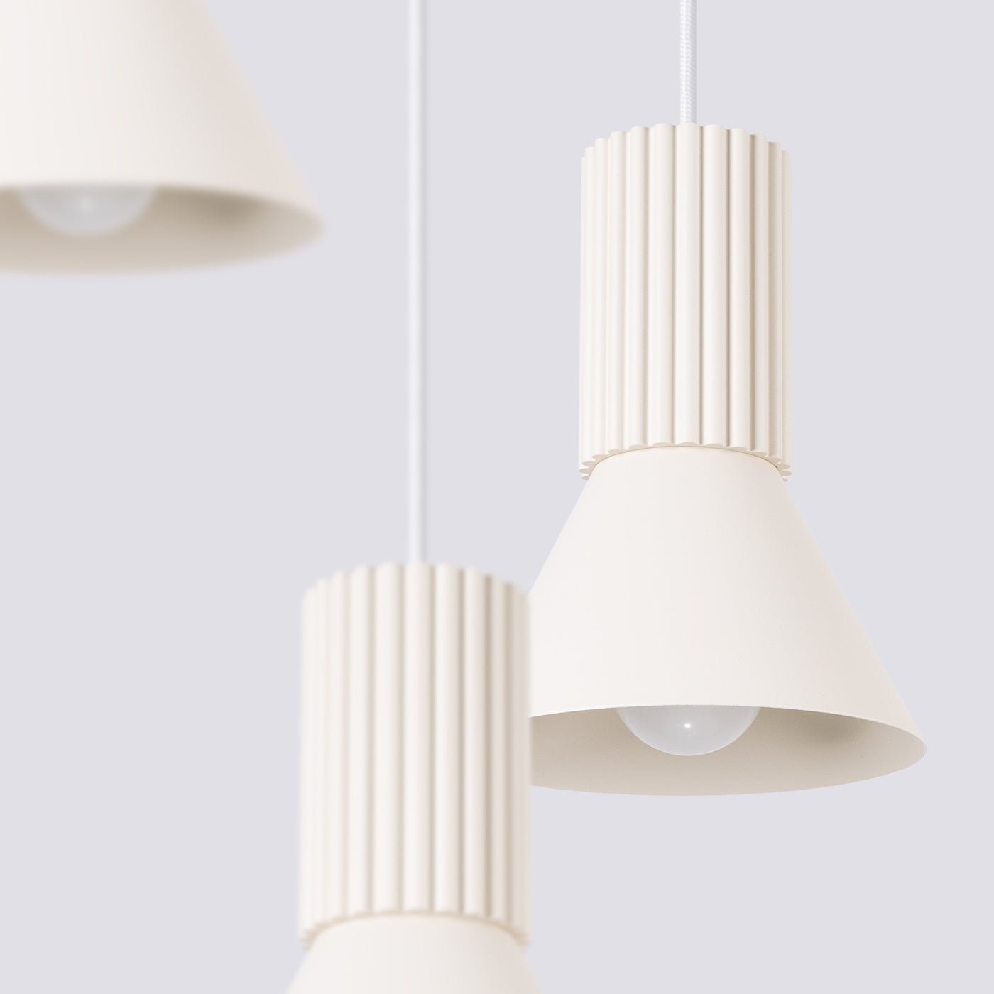Pendelleuchte "ESTRIA 3P" – in Beige | Dexity Lichtdesign