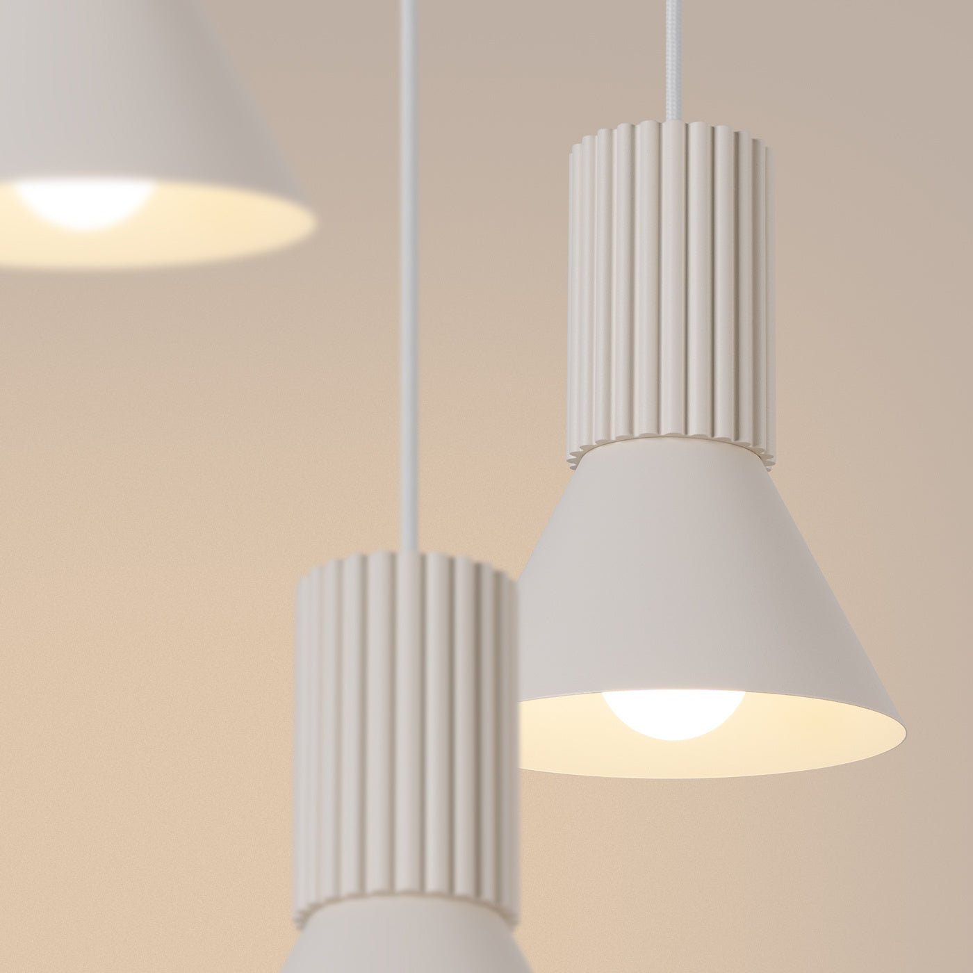 Pendelleuchte "ESTRIA 3P" – in Beige | Dexity Lichtdesign