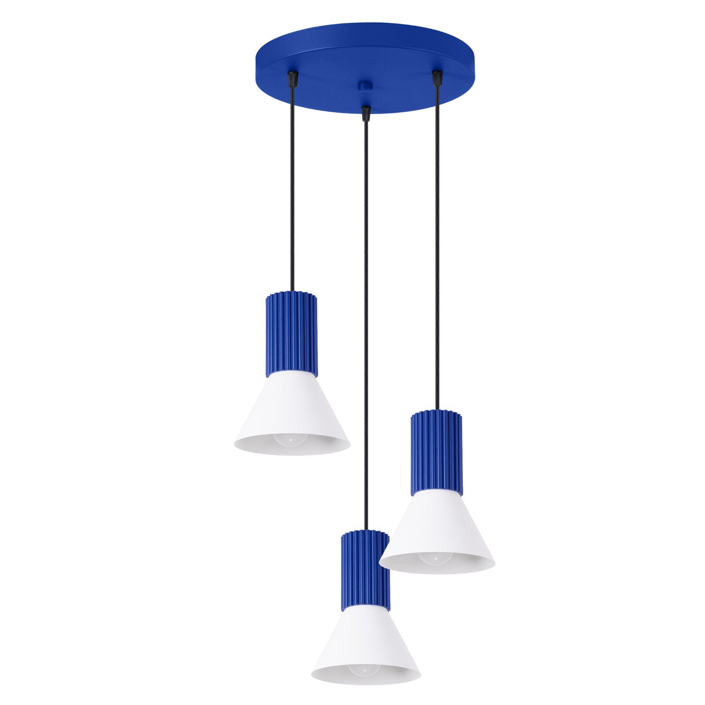 Pendelleuchte "ESTRIA 3P" – in Ultramarin | Dexity Lichtdesign
