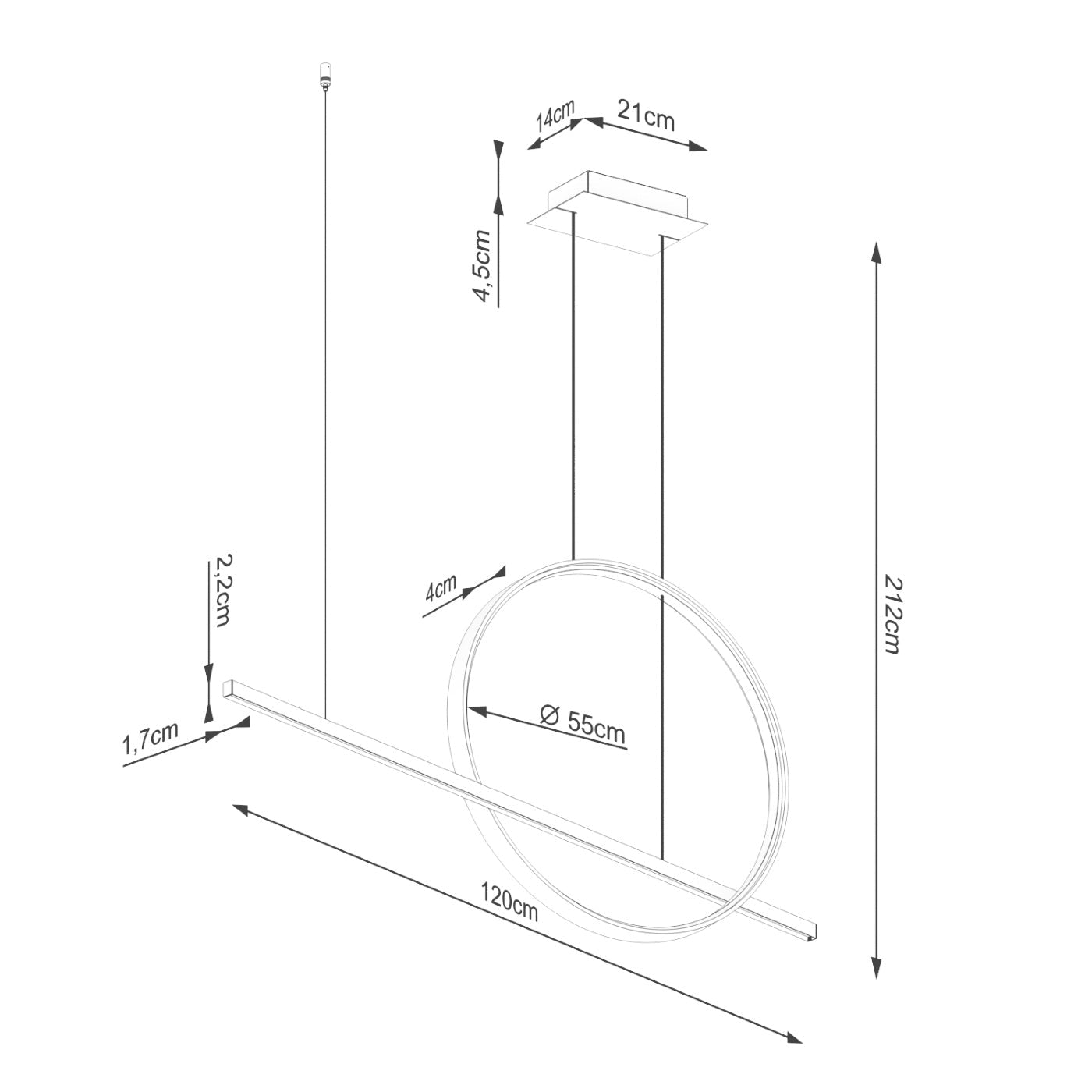 Pendelleuchte "GLAD" 4000K – Pendelleuchte in Weiß | Dexity Lichtdesign