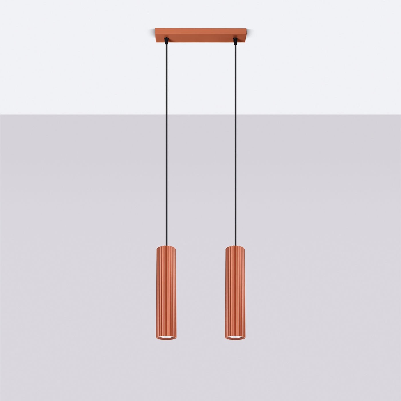 Pendelleuchte "KARBON 2" – Pendelleuchte in Roter Ocker | Dexity Lichtdesign