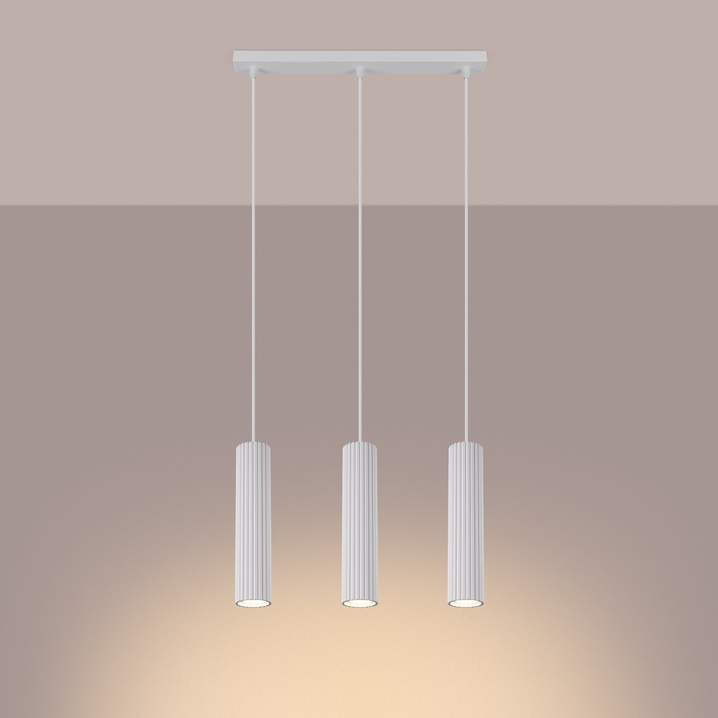Pendelleuchte "KARBON 3L" – Pendelleuchte in Weiß | Dexity Lichtdesign