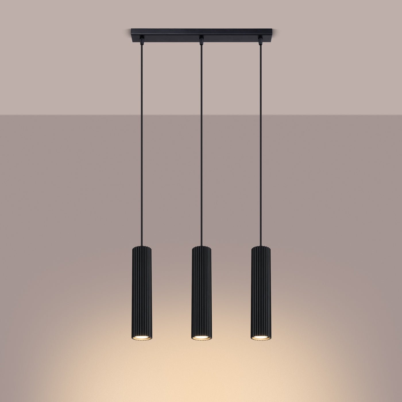 Pendelleuchte "KARBON 3L" – Pendelleuchte in Schwarz | Dexity Lichtdesign