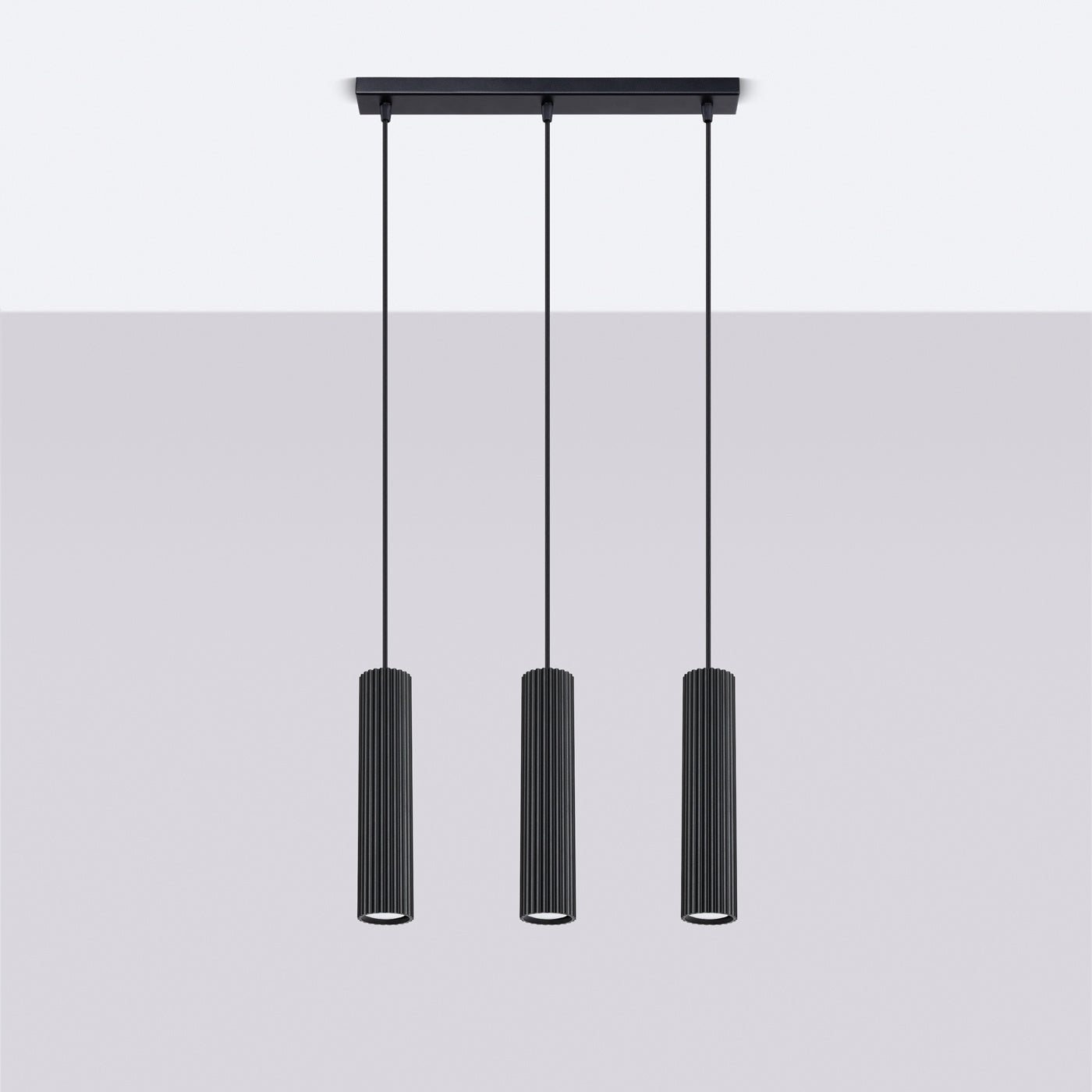 Pendelleuchte "KARBON 3L" – Pendelleuchte in Schwarz | Dexity Lichtdesign