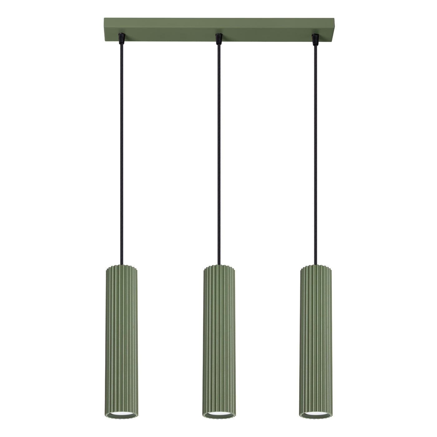 Pendelleuchte "KARBON 3L" – Pendelleuchte in Olivgrün | Dexity Lichtdesign