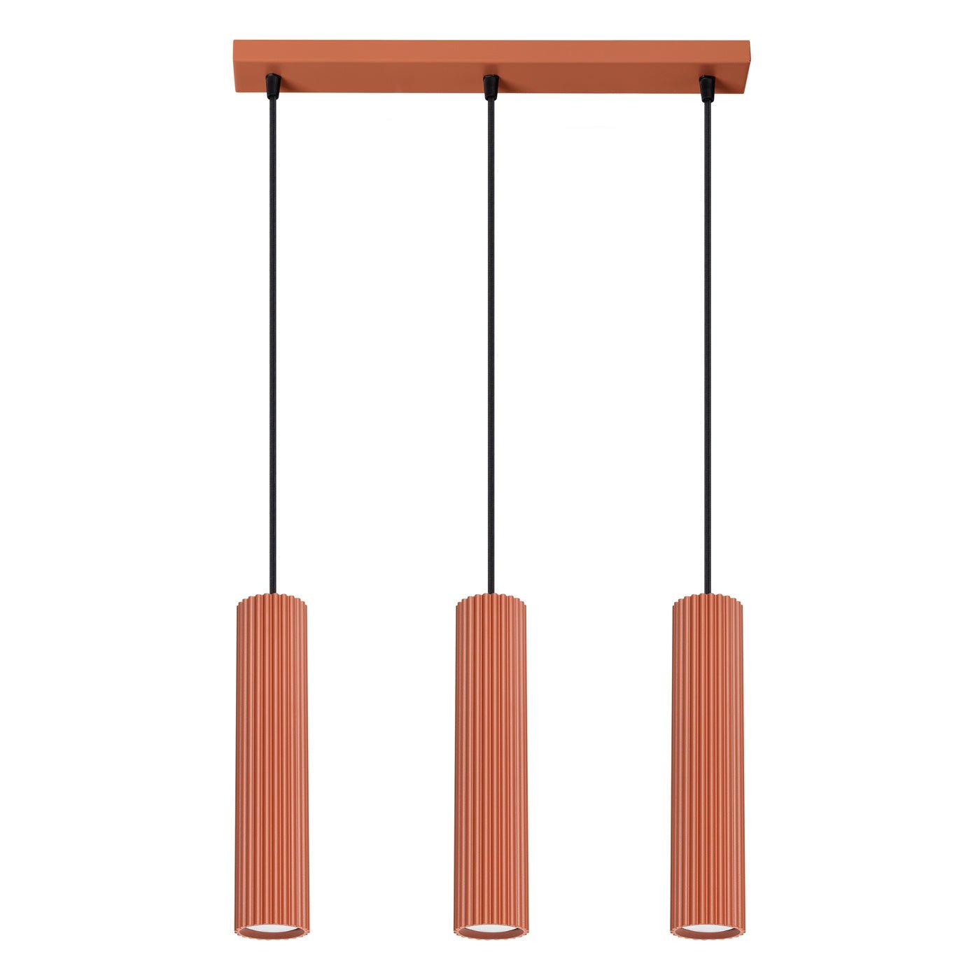 Pendelleuchte "KARBON 3L" – Pendelleuchte in Roter Ocker | Dexity Lichtdesign
