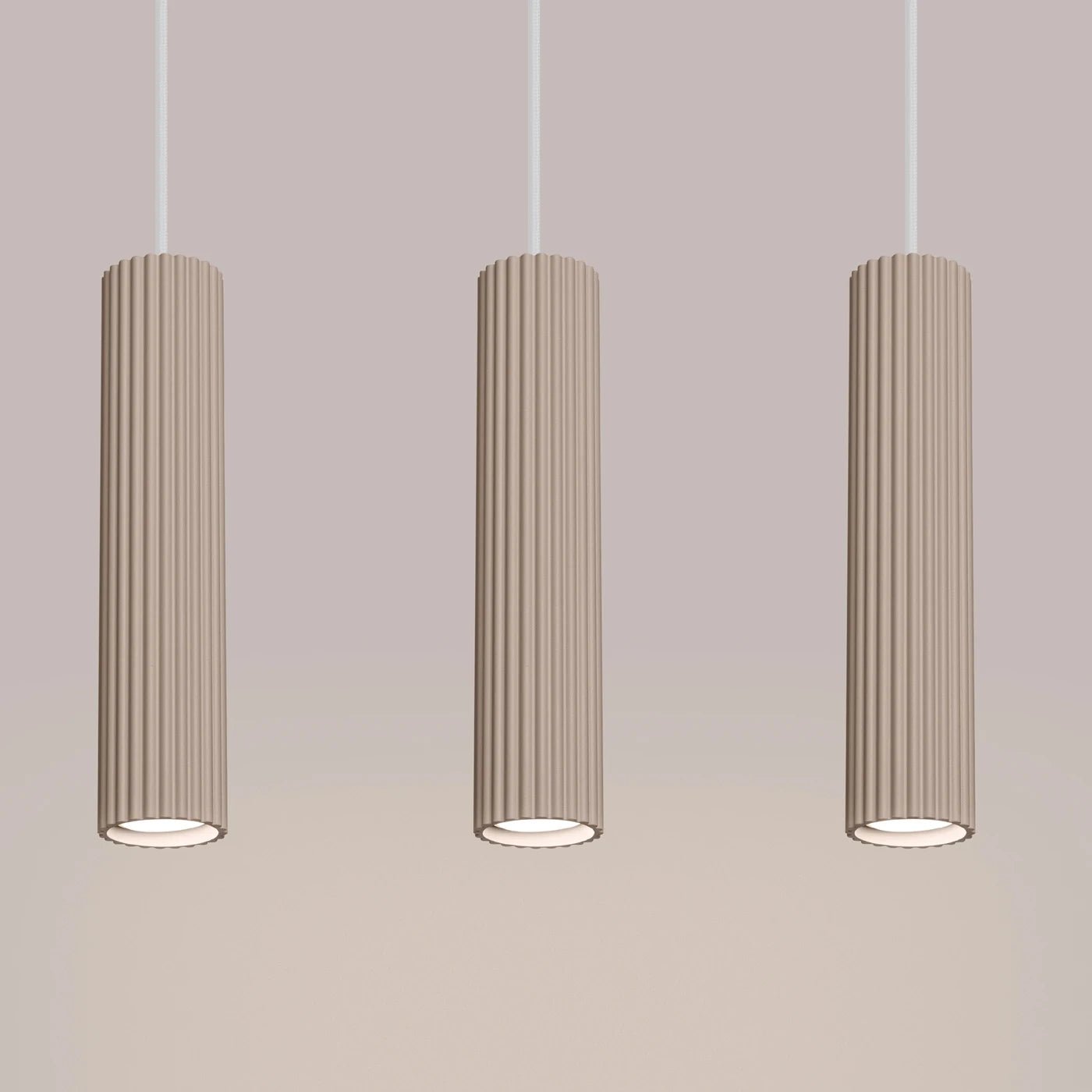 Pendelleuchte "KARBON 3L" – Pendelleuchte in Taupe | Dexity Lichtdesign