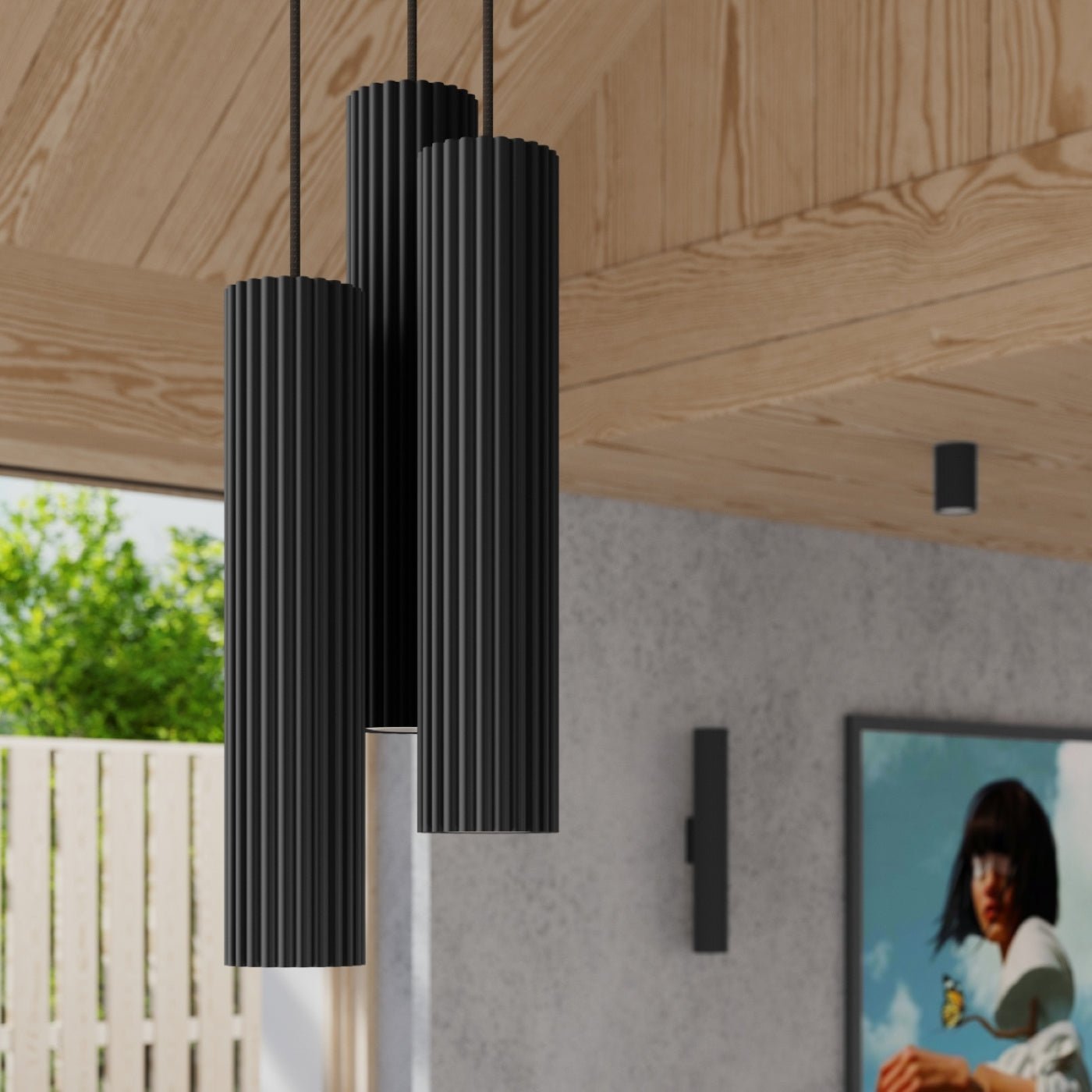 Pendelleuchte "KARBON 3P" – Pendelleuchte in Schwarz | Dexity Lichtdesign