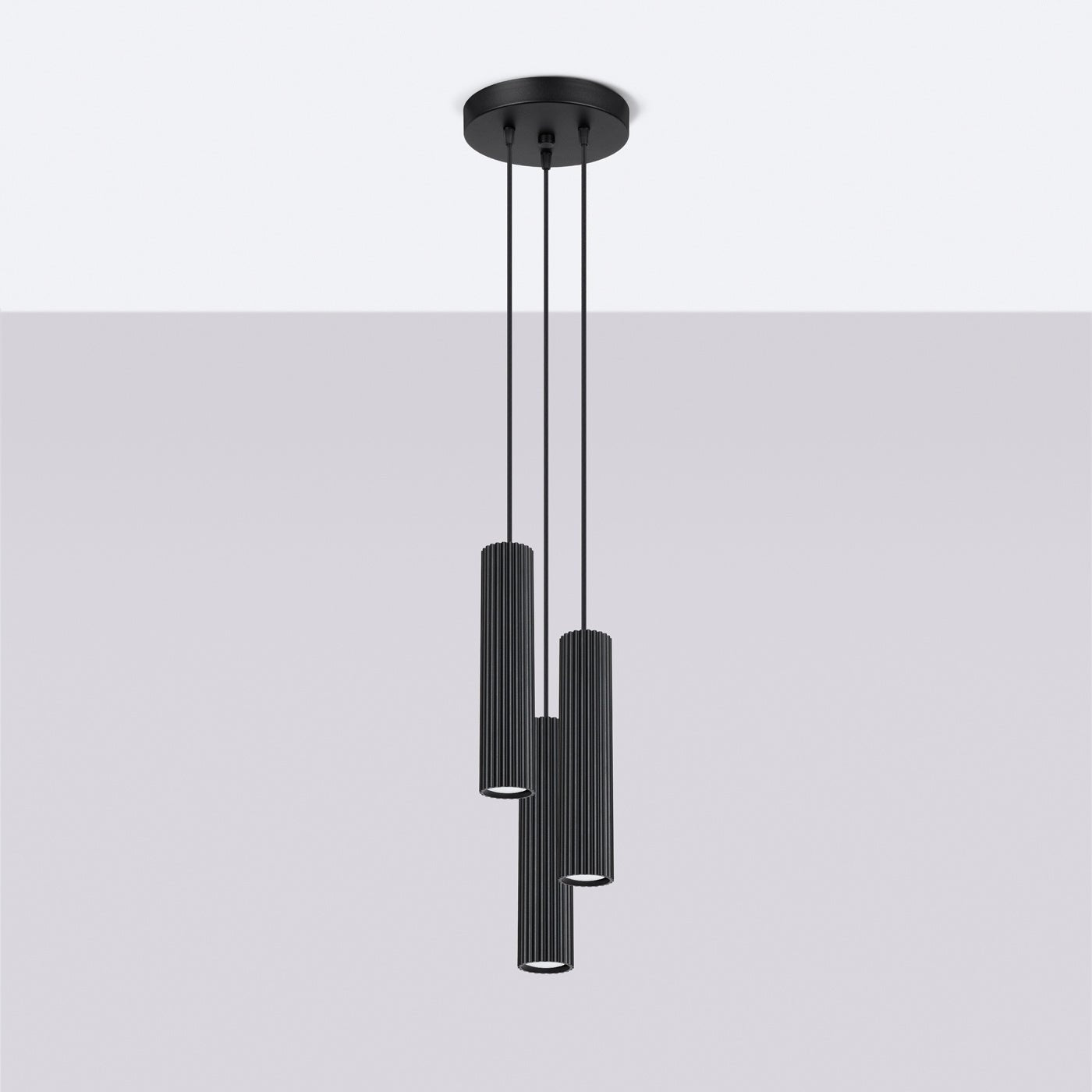 Pendelleuchte "KARBON 3P" – Pendelleuchte in Schwarz | Dexity Lichtdesign