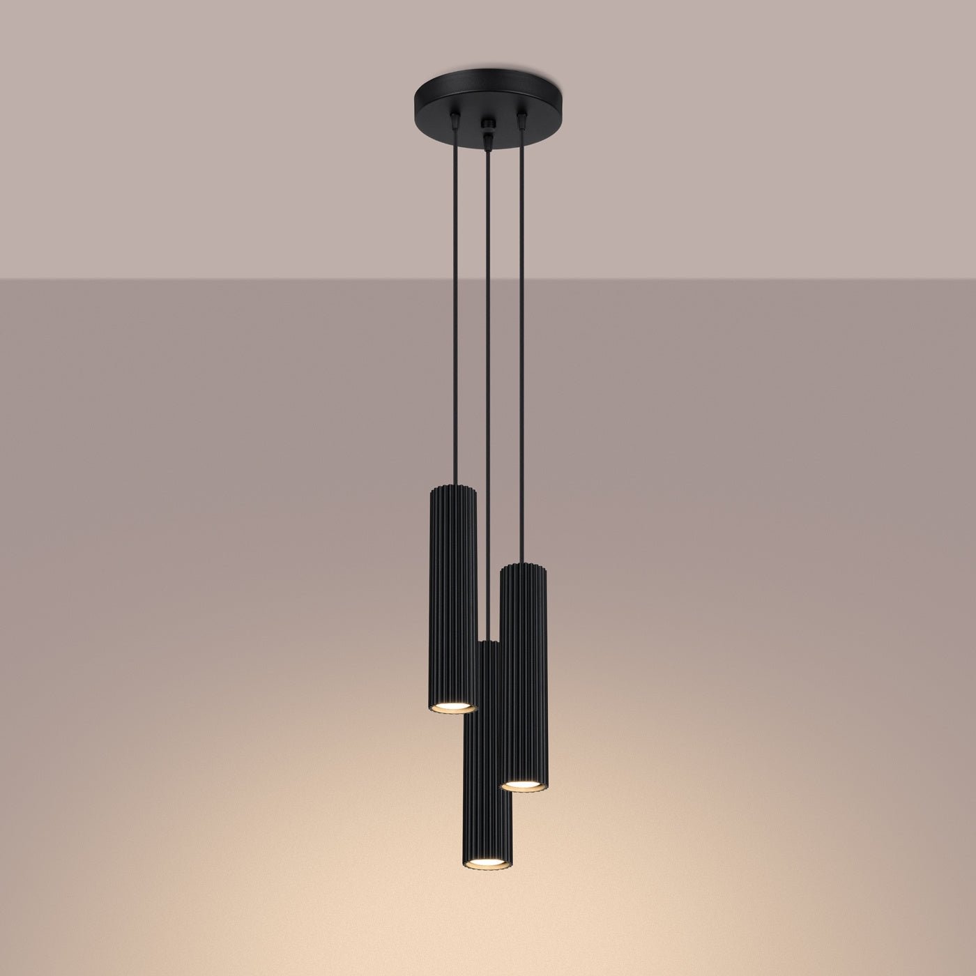 Pendelleuchte "KARBON 3P" – Pendelleuchte in Schwarz | Dexity Lichtdesign