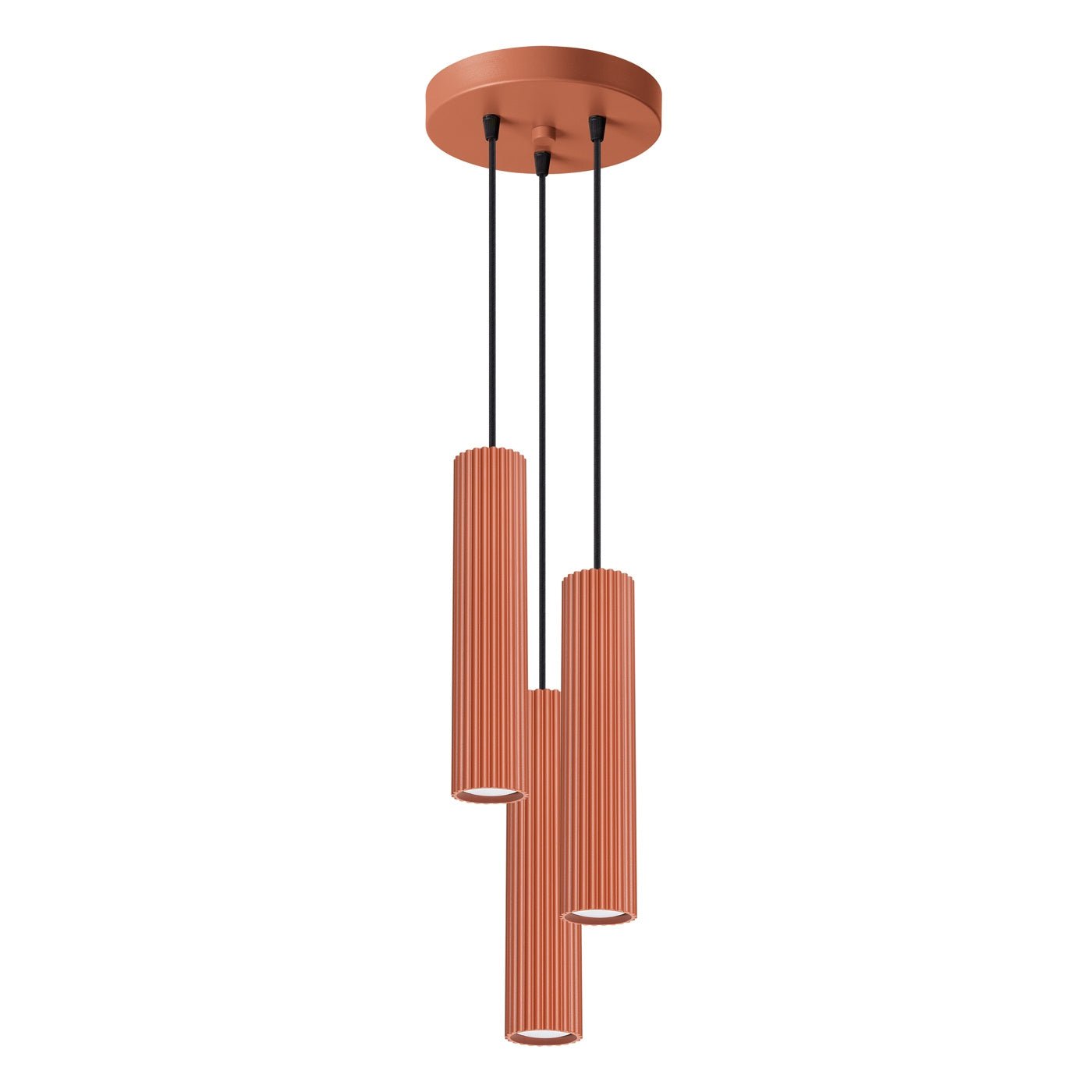 Pendelleuchte "KARBON 3P" – Pendelleuchte in Ocker Rot | Dexity Lichtdesign