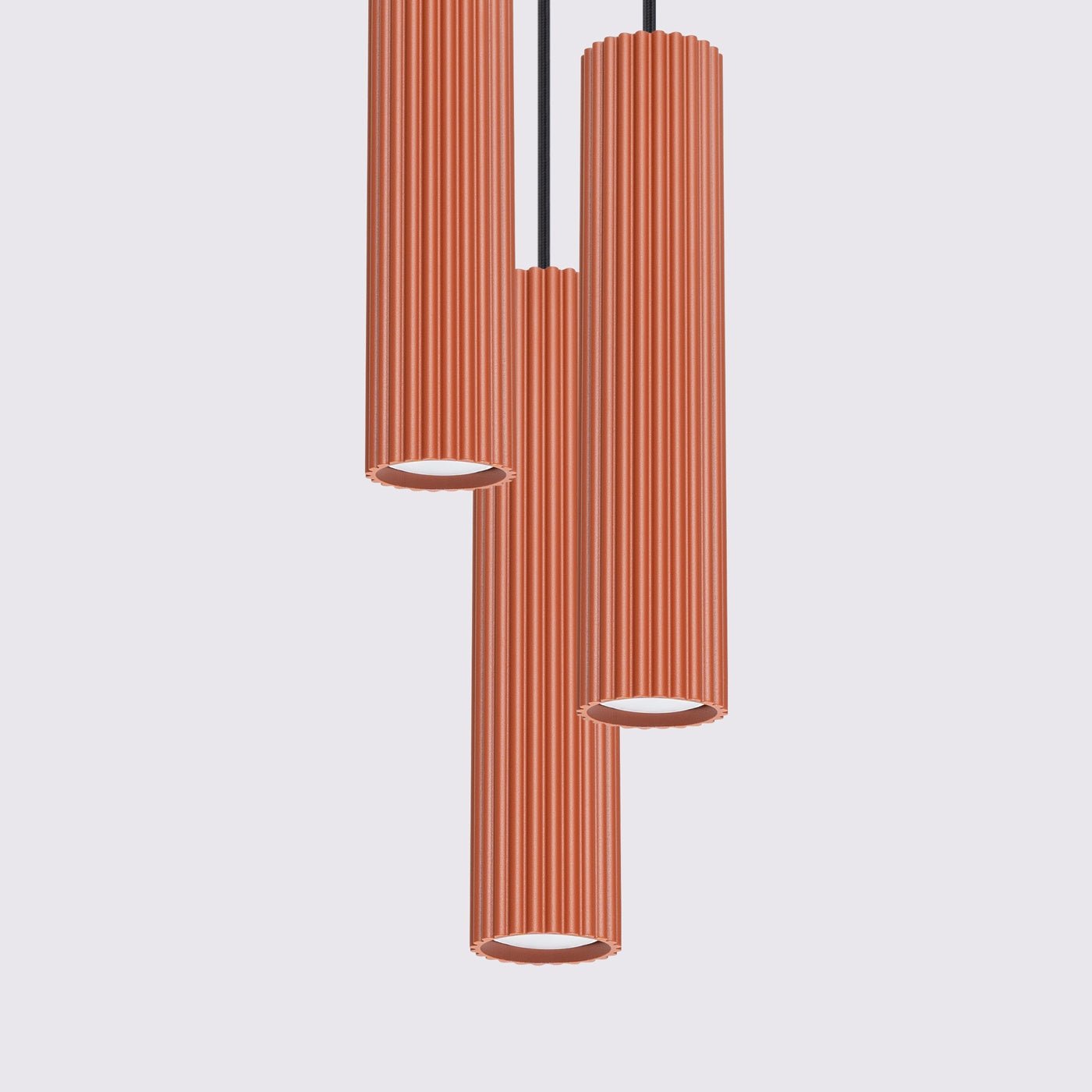 Pendelleuchte "KARBON 3P" – Pendelleuchte in Ocker Rot | Dexity Lichtdesign