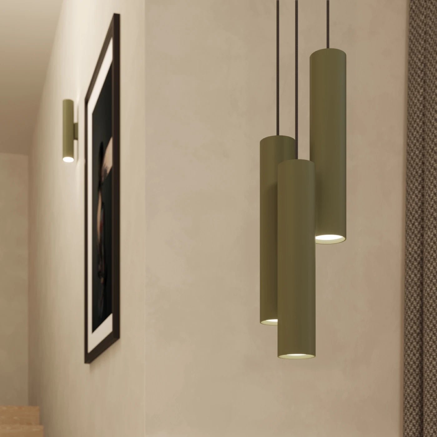 Pendelleuchte "LAGOS 1" – Pendelleuchte in Olivgrün | Dexity Lichtdesign