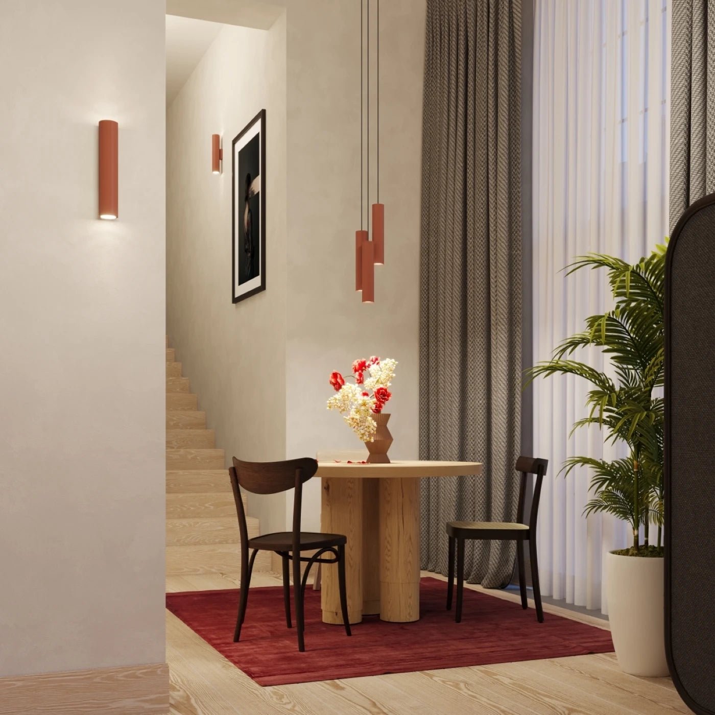 Pendelleuchte "LAGOS 1" – Pendelleuchte in Roter Ocker | Dexity Lichtdesign
