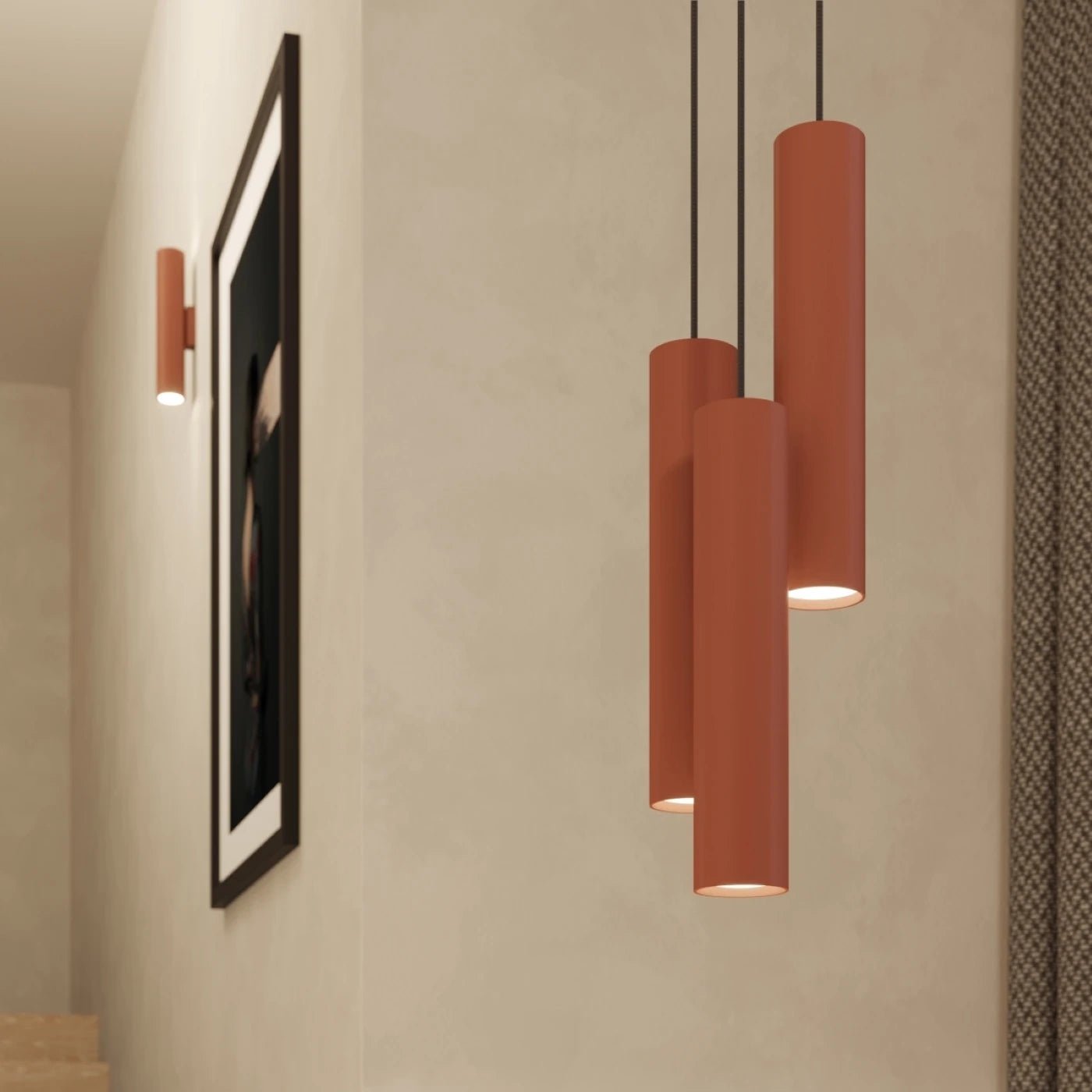 Pendelleuchte "LAGOS 1" – Pendelleuchte in Roter Ocker | Dexity Lichtdesign