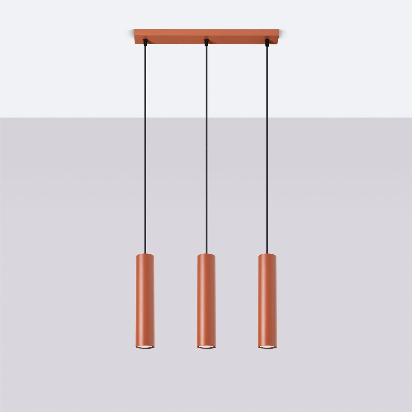 Pendelleuchte "LAGOS 3L" – Pendelleuchten in Roter Ocker | Dexity Lichtdesign