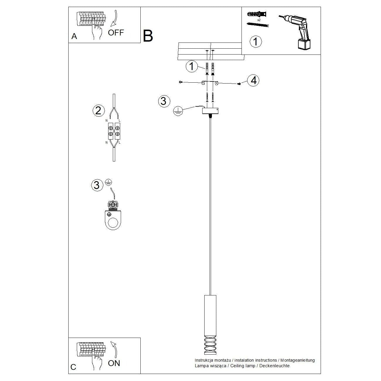 Pendelleuchte "LAMI 1" – Pendelleuchte in Weiß | Dexity Lichtdesign
