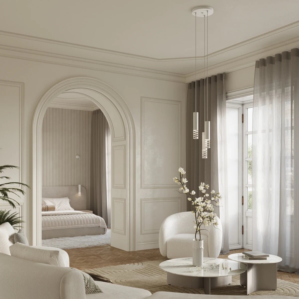 Pendelleuchte "LAMI 3L" – Pendelleuchte in Weiß | Dexity Lichtdesign