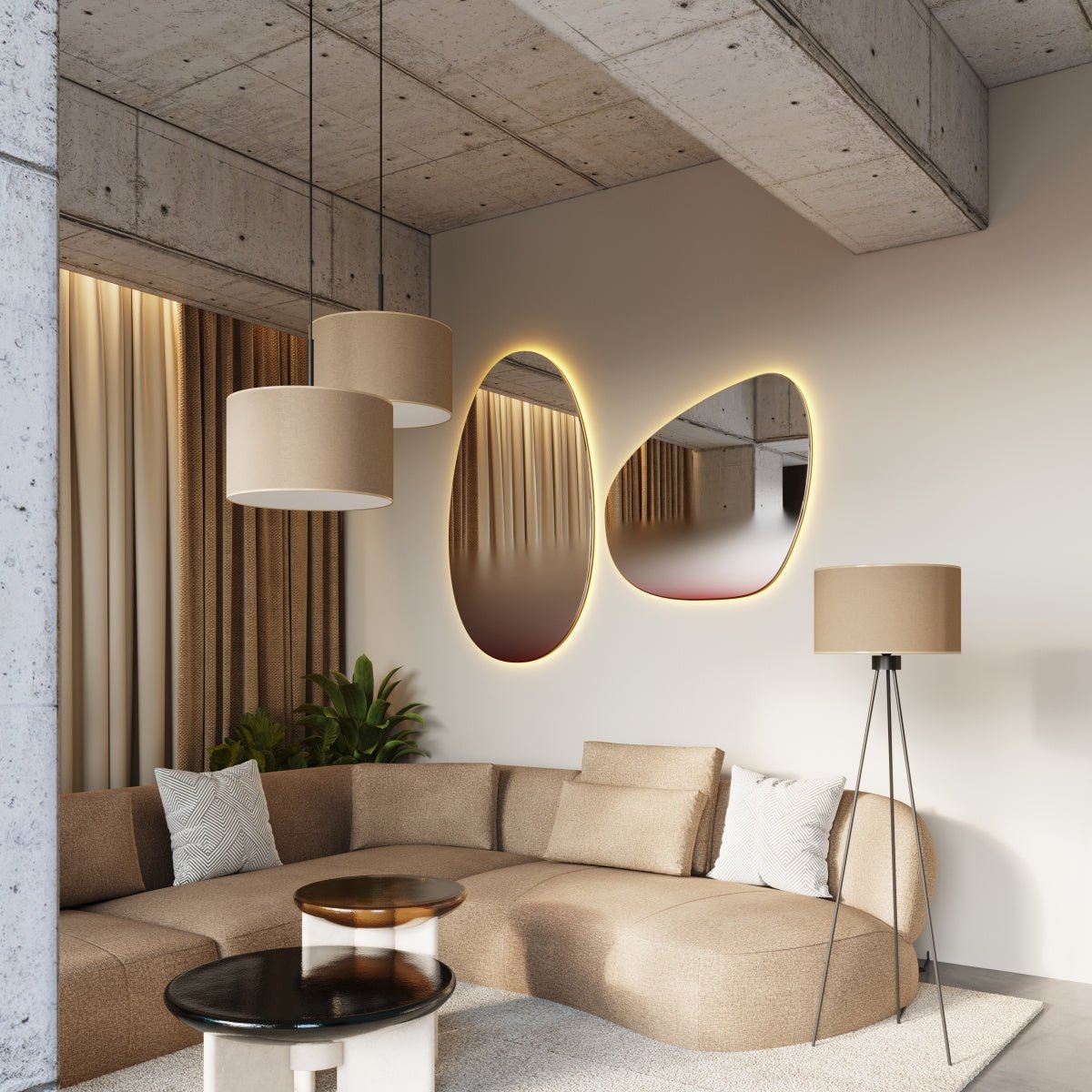 Pendelleuchte "NEVIA" – in Beige | Dexity Lichtdesign