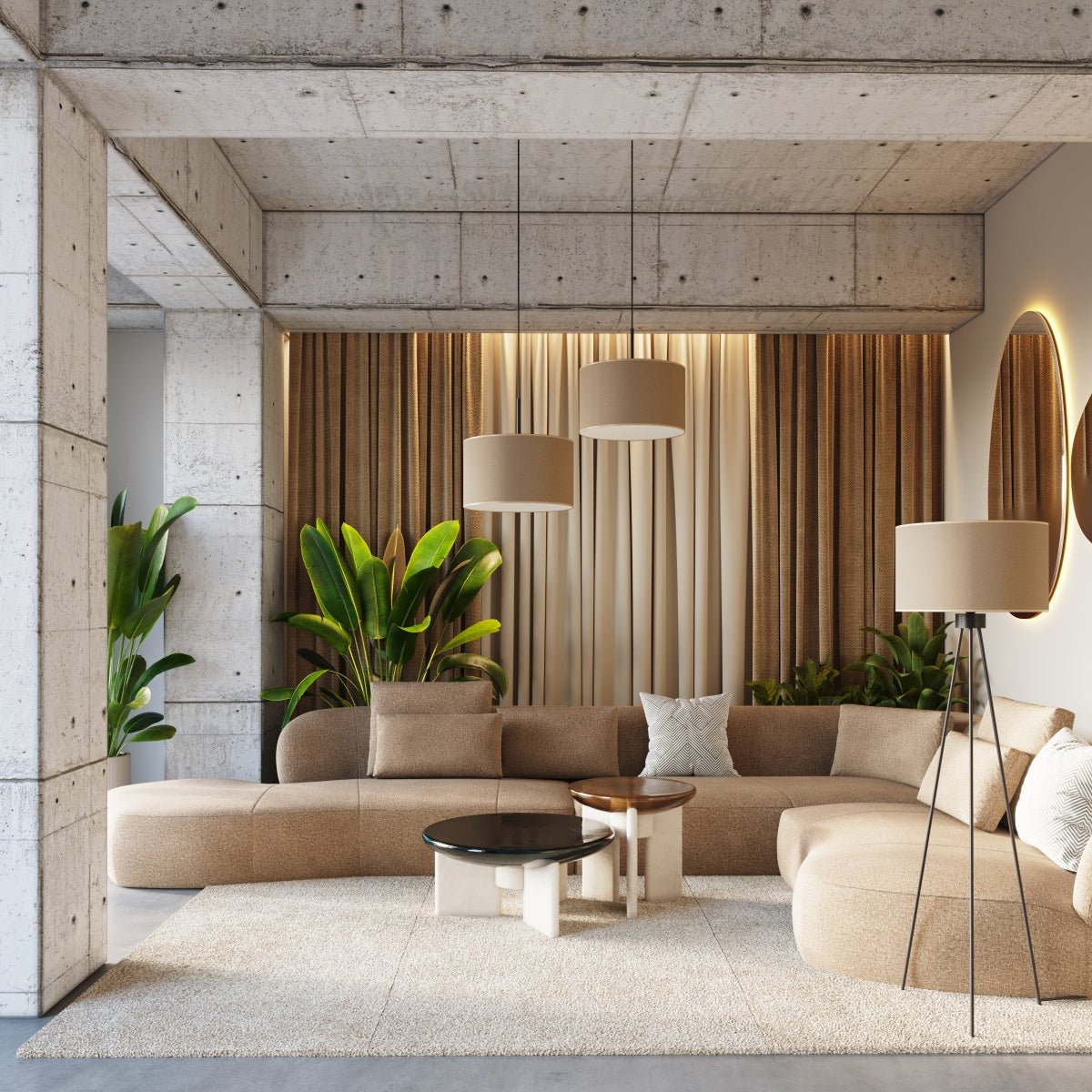 Pendelleuchte "NEVIA" – in Beige | Dexity Lichtdesign