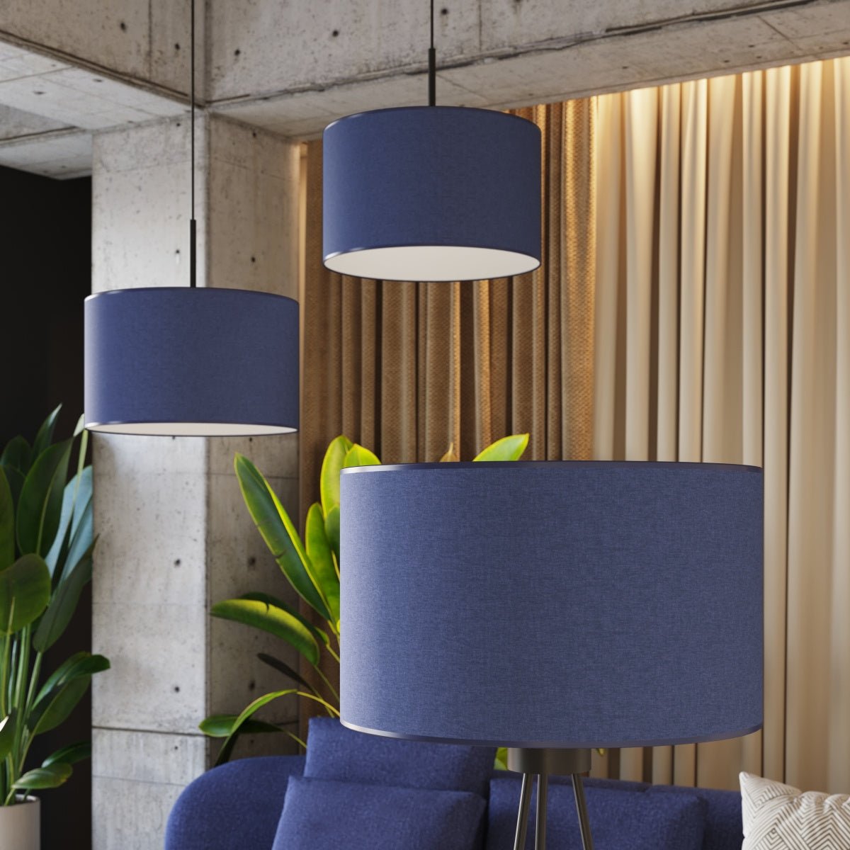Pendelleuchte "NEVIA" – in Marineblau | Dexity Lichtdesign