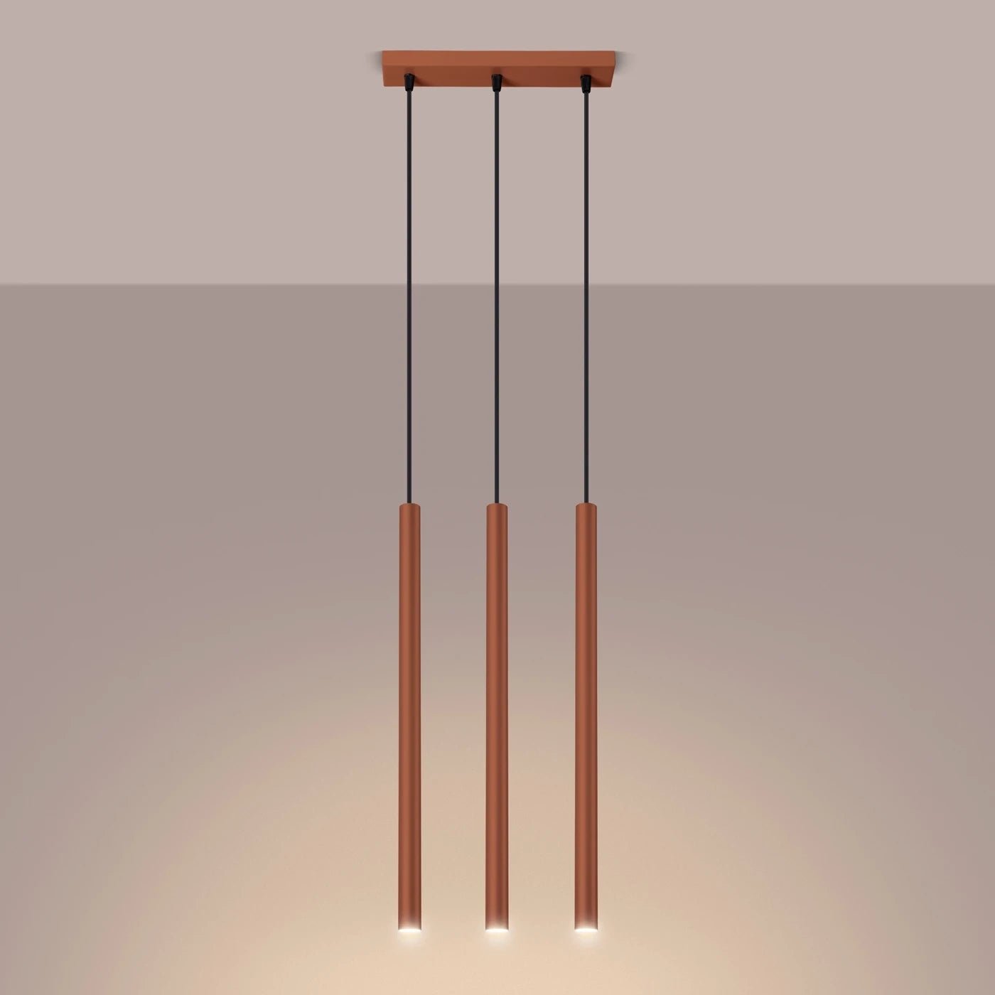 Pendelleuchte "PASTELO 3" – Pendelleuchte in Roter Ocker | Dexity Lichtdesign