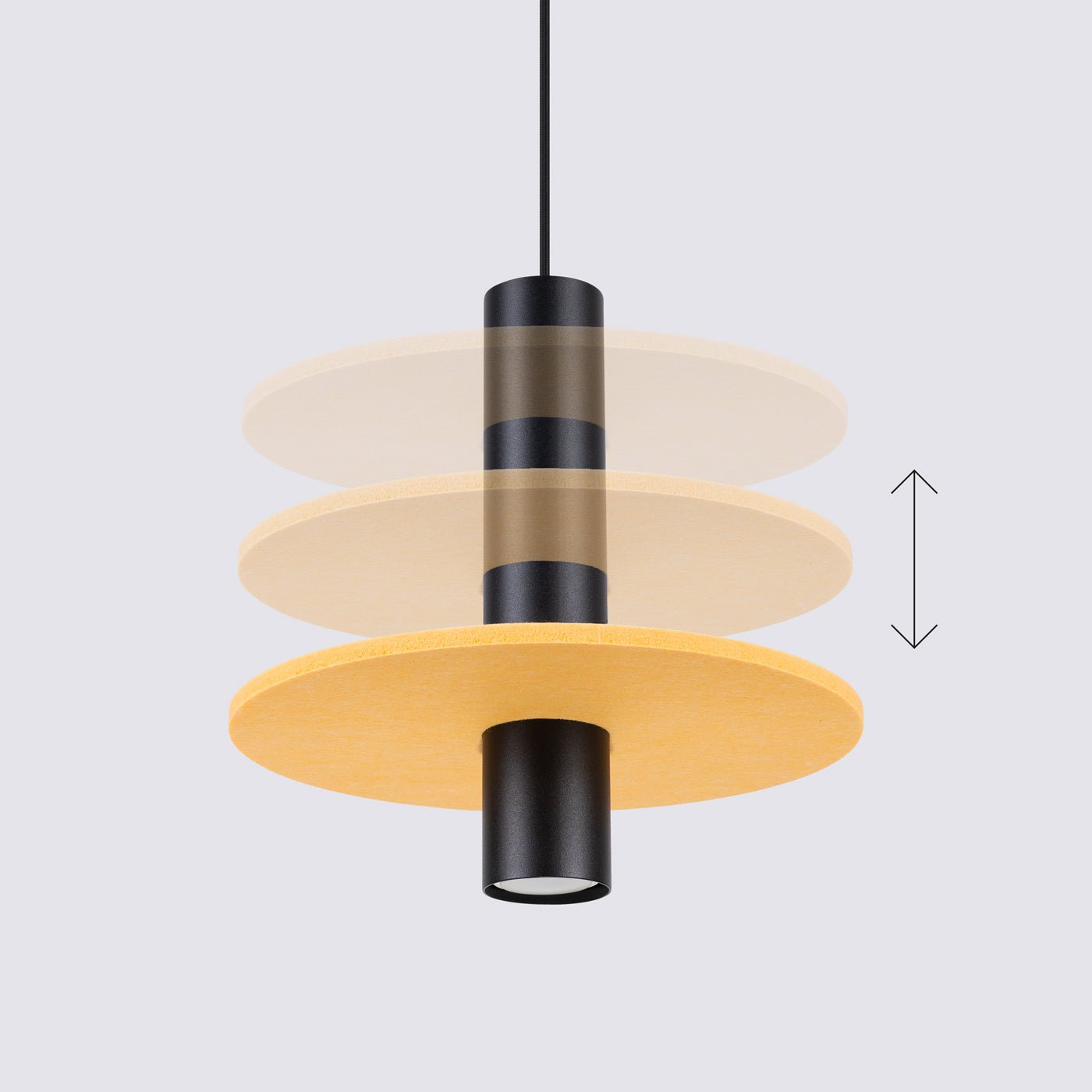Pendelleuchte "PELTA 1" – in Gelb | Dexity Lichtdesign