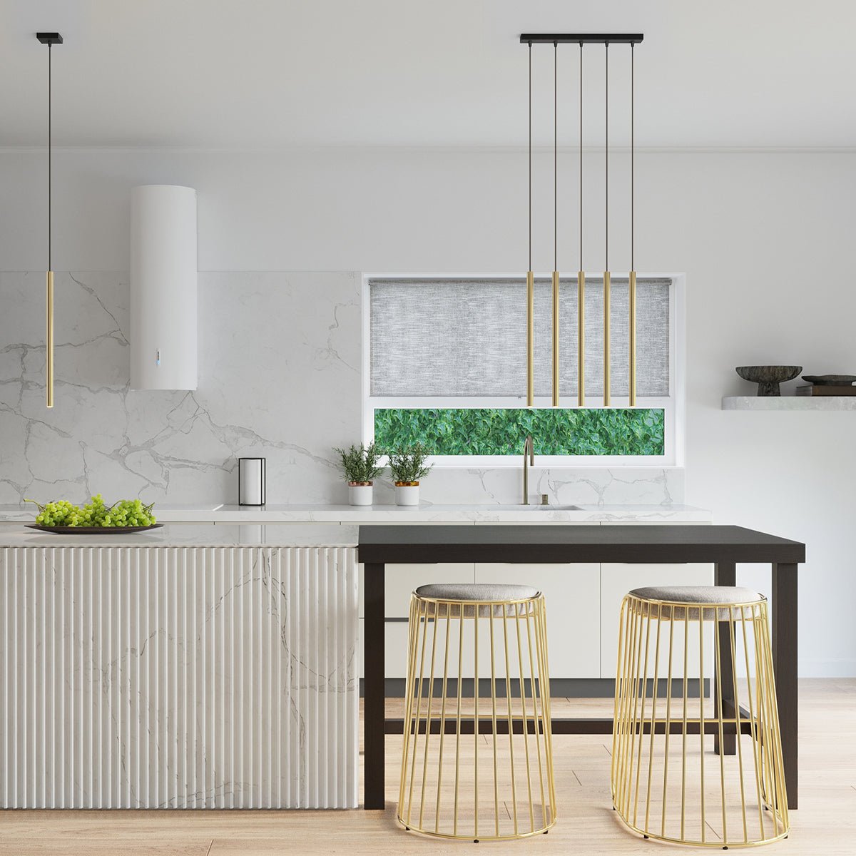 Pendelleuchten "PASTELO 5L" Glanzgold – Pendelleuchten in Glanzgold | Dexity Lichtdesign