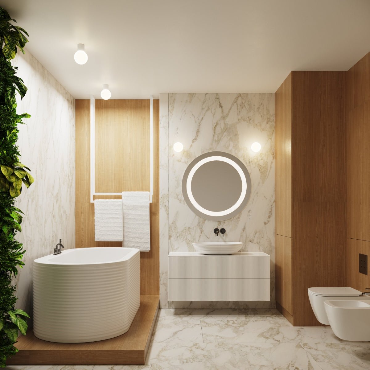 Plafond "HALO" (IP44) – Deckenleuchte in Weiß | Dexity Lichtdesign