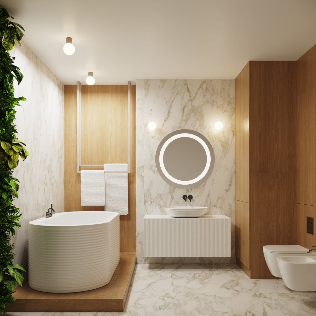 Plafond "HALO" (IP44) – Deckenleuchte in Taupe | Dexity Lichtdesign