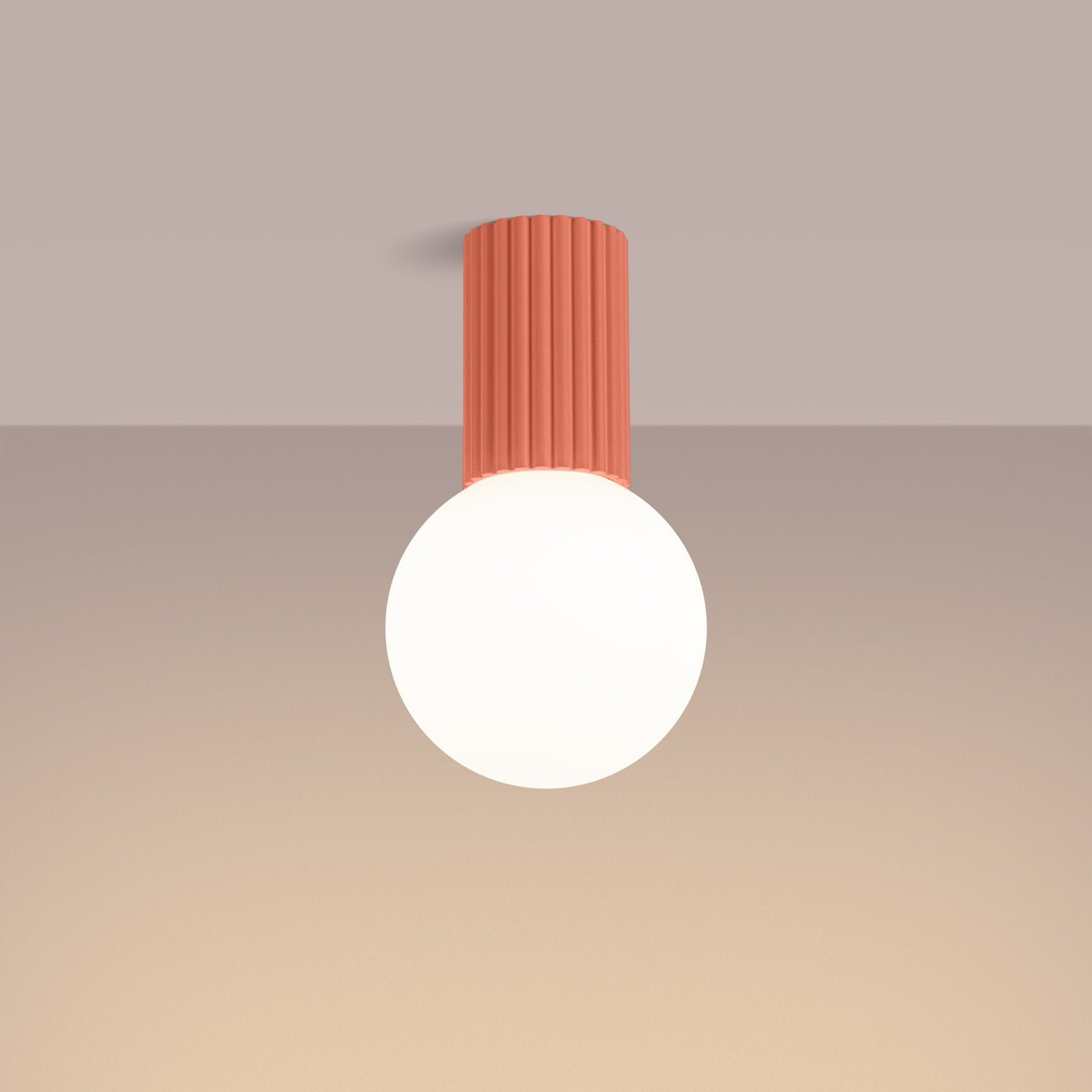 Plafond "HALO" (IP44) – Deckenleuchte in Apricot | Dexity Lichtdesign