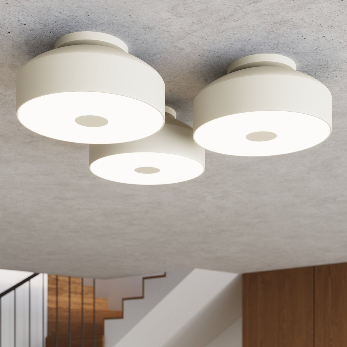 Plafond "OMIQ" – Deckenleuchte in Beige | Dexity Lichtdesign