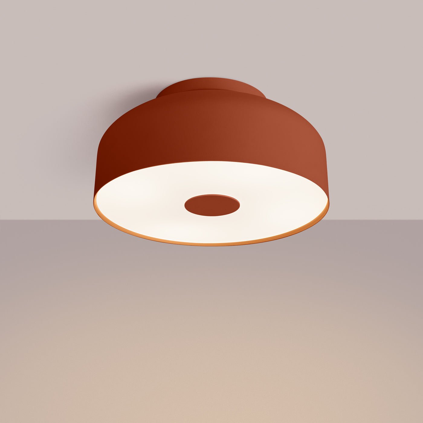 Plafond "OMIQ" – Deckenleuchte in Roter Ocker | Dexity Lichtdesign