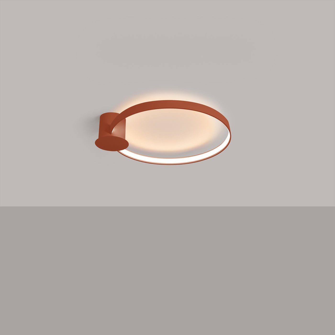 Plafond "RIO 55" 3000K – Deckenleuchte in Roter Ocker | Dexity Lichtdesign