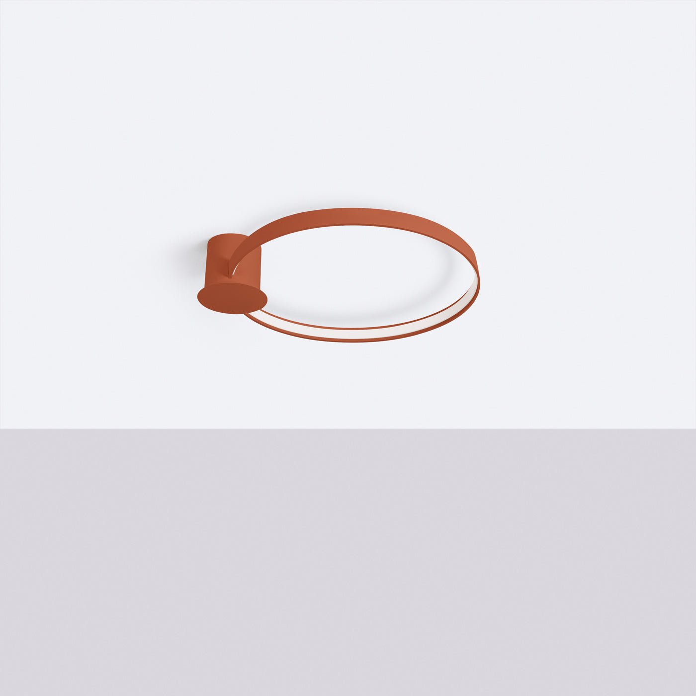 Plafond "RIO 55" 4000K – Deckenleuchte in Roter Ocker | Dexity Lichtdesign