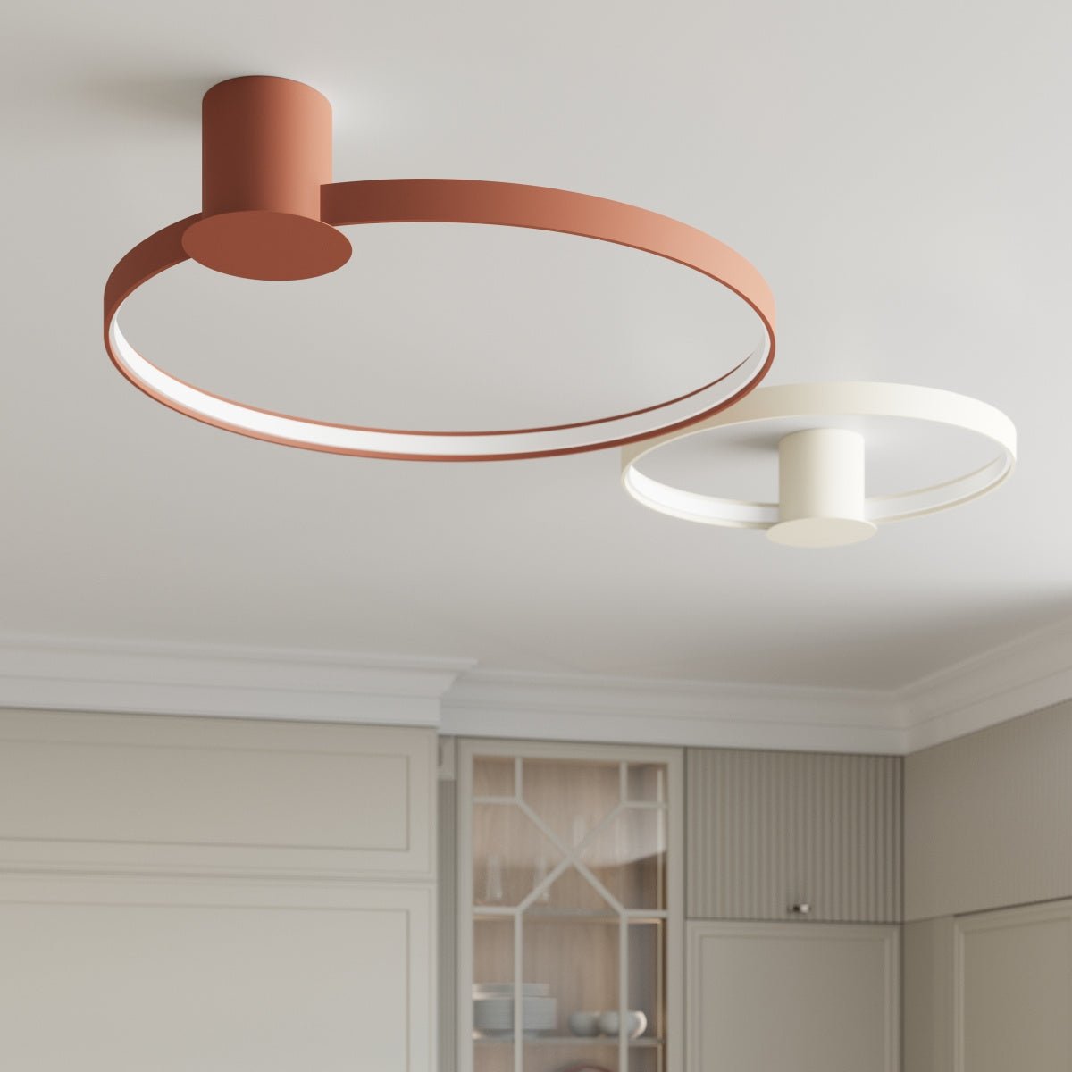 Plafond "RIO 78" 4000K – Deckenleuchte in Roter Ocker | Dexity Lichtdesign