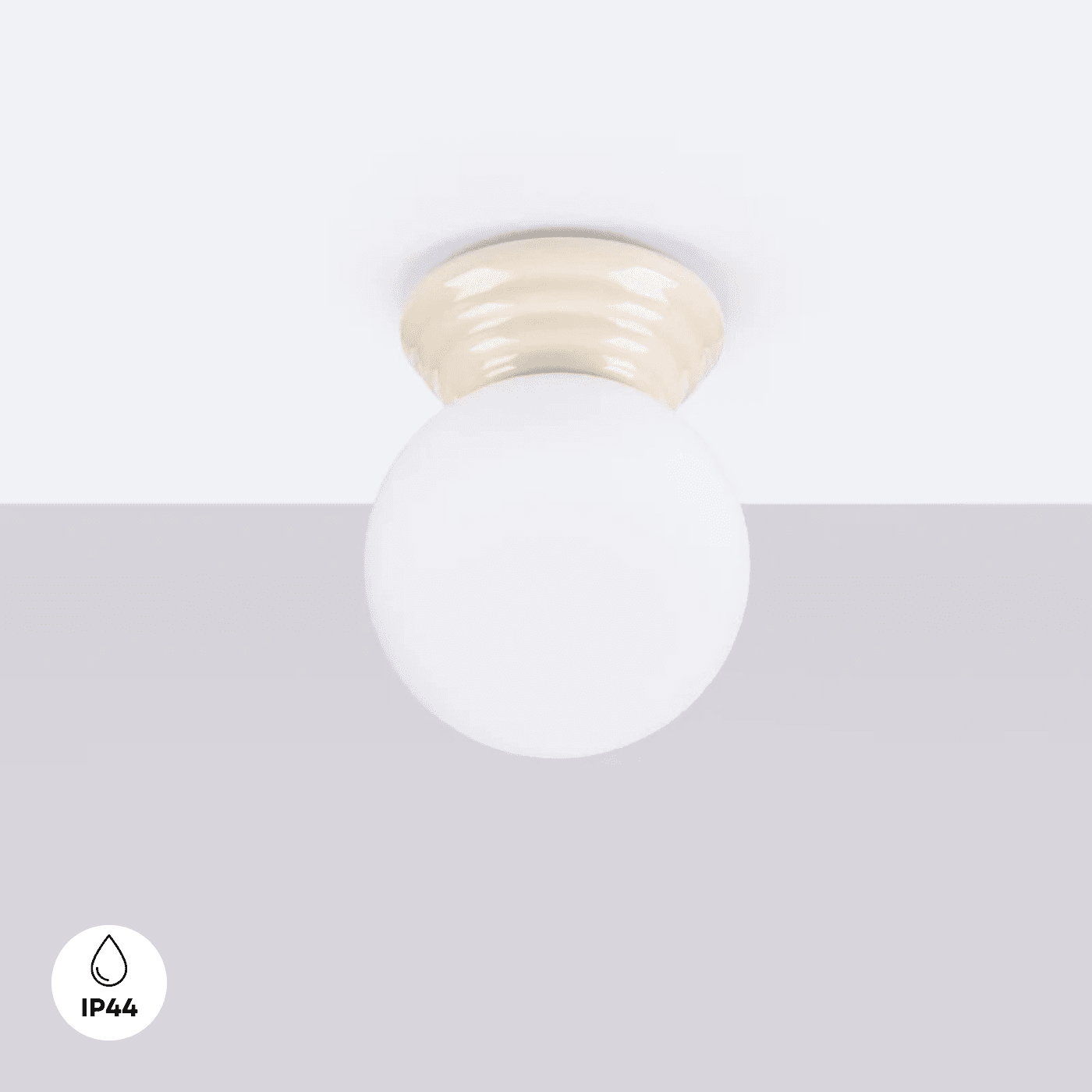 Plafond "ZORI" IP44 – in Beige | Dexity Lichtdesign