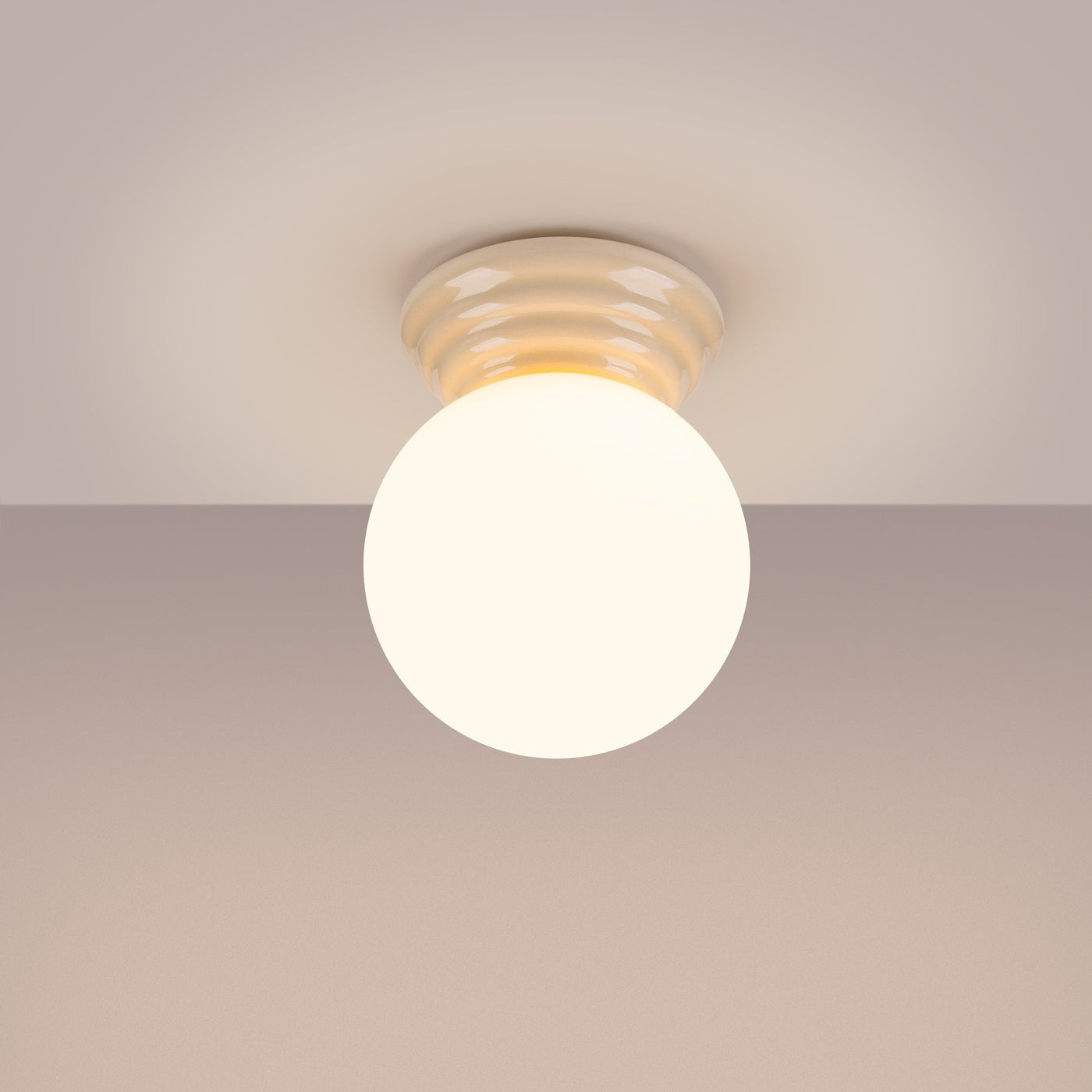Plafond "ZORI" IP44 – in Beige | Dexity Lichtdesign