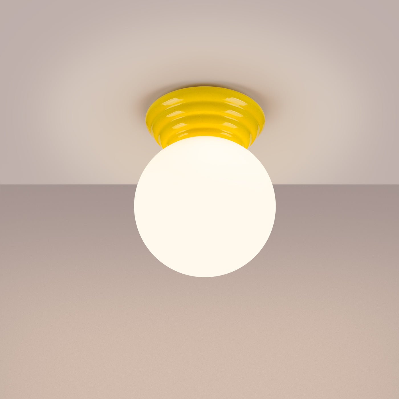 Plafond "ZORI" IP44 – in Gelb | Dexity Lichtdesign