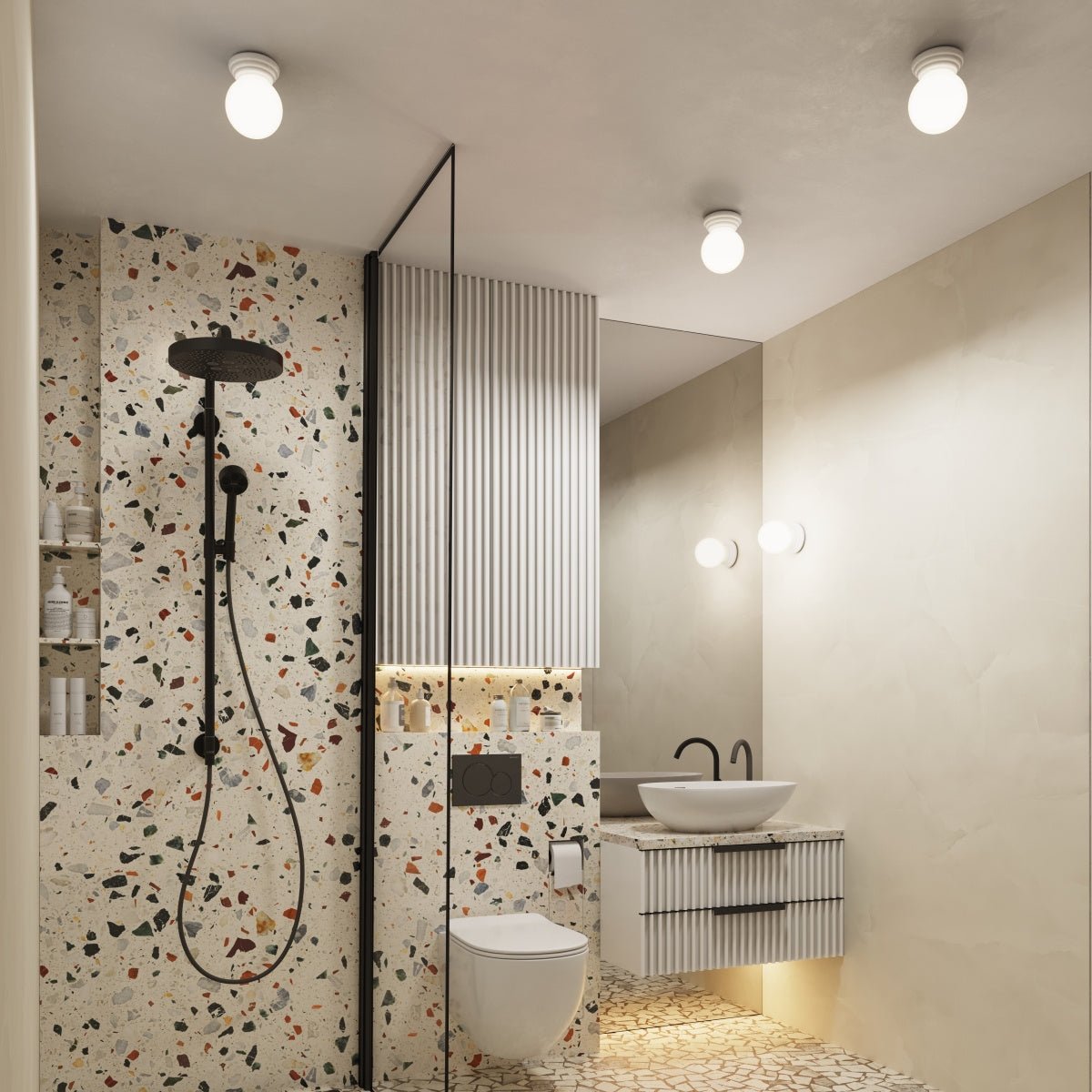 Plafond "ZORI" IP44 – in Weiß | Dexity Lichtdesign