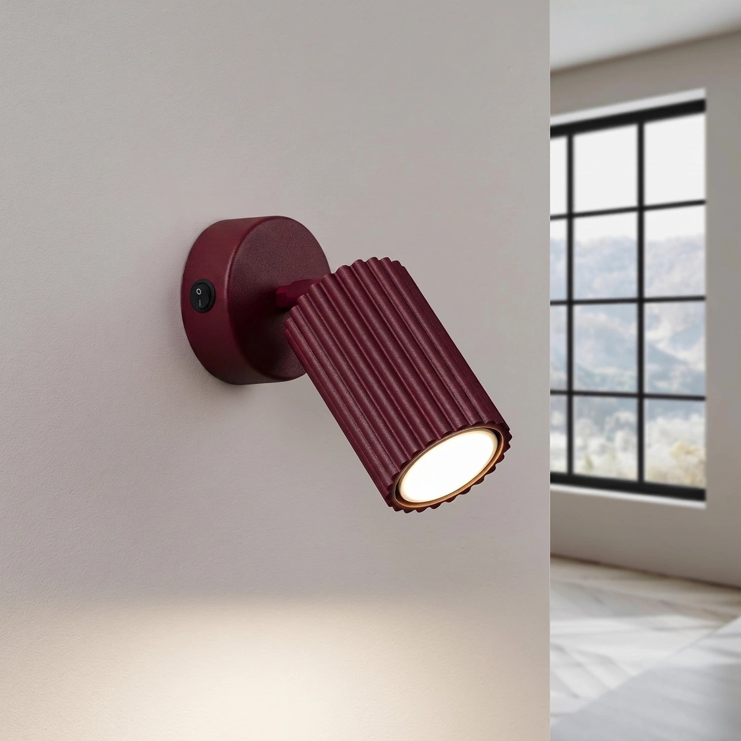 Wandleuchte "KARBON" mit Schalter