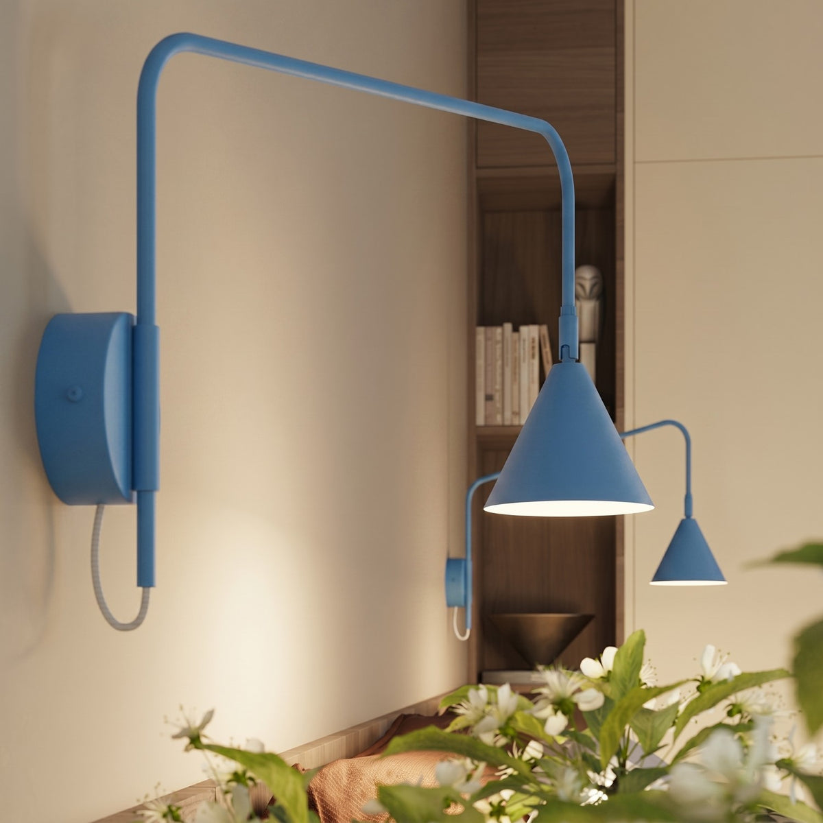 Wandleuchte "NOX 1" mit Wandanschluss und Schalter